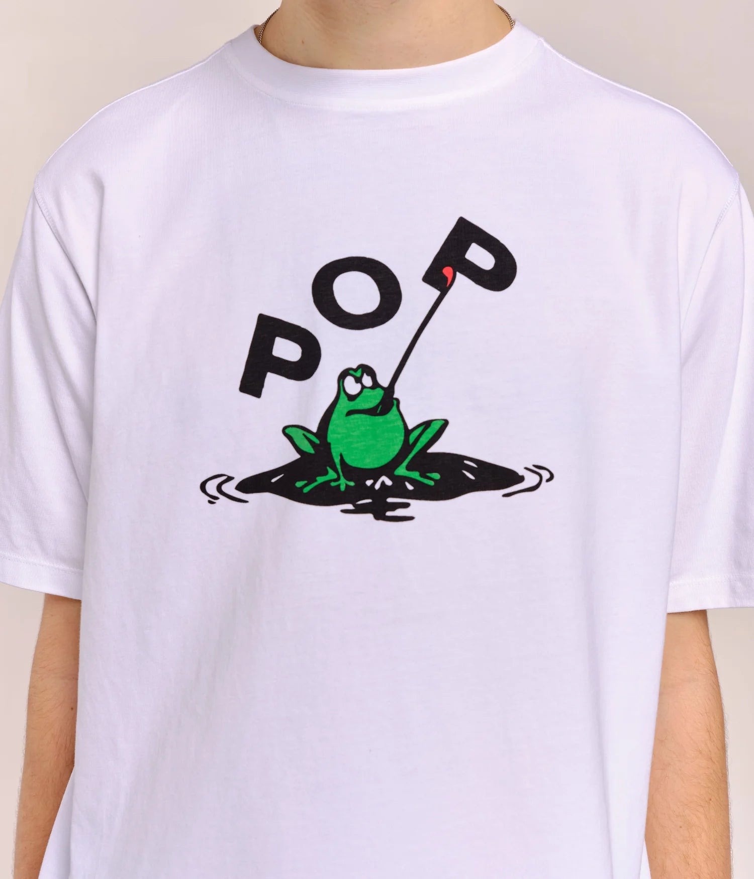 POP TRADING COMPANY FROG TSHIRT - WHITE
