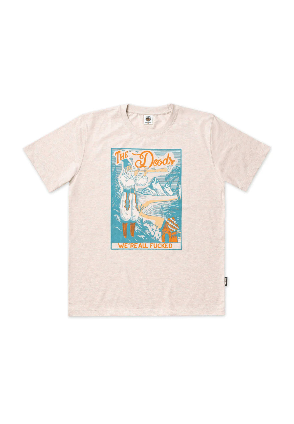 THE DUDES ALL FUCKED T-SHIRT - HEATHER RAINBOW