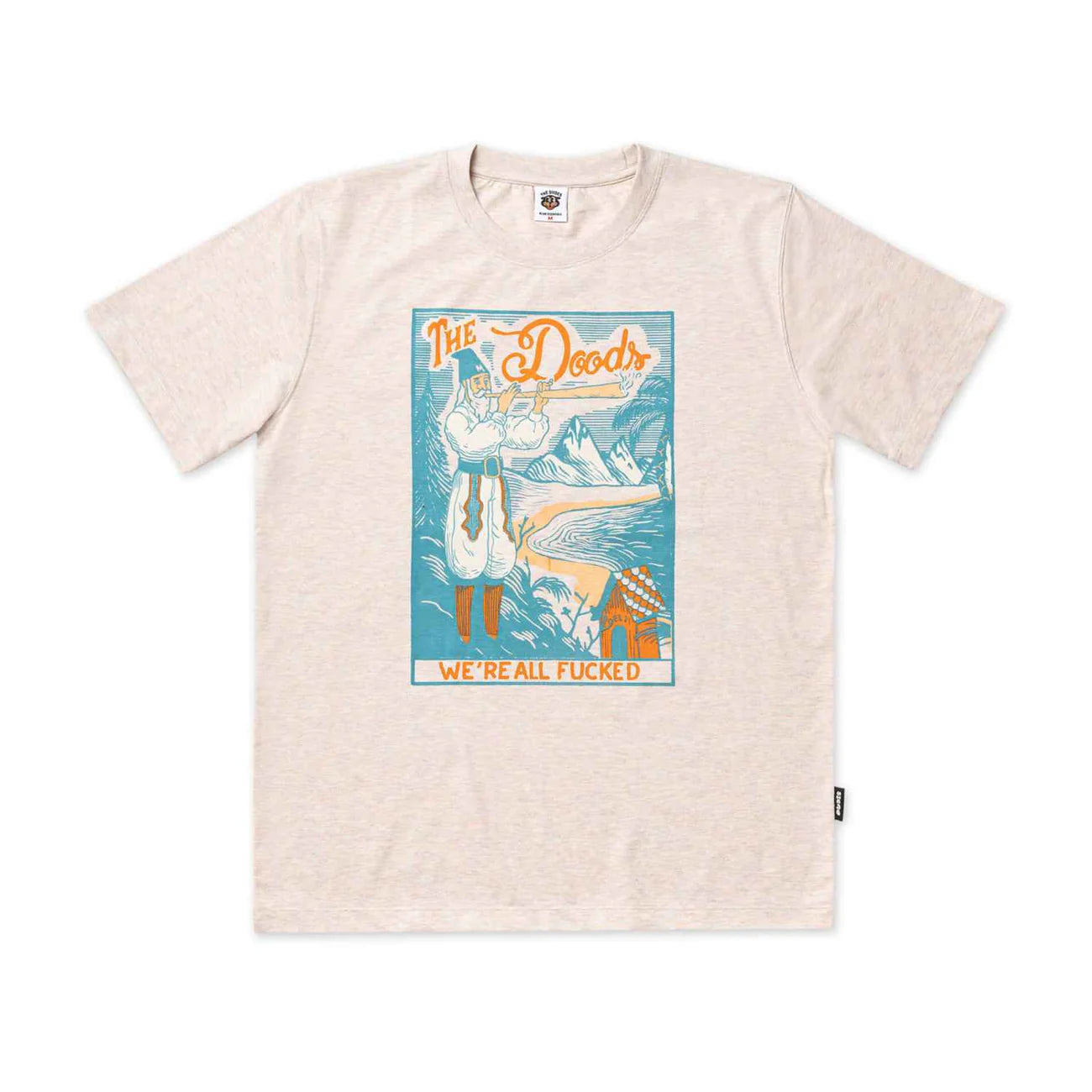 THE DUDES ALL FUCKED T-SHIRT - HEATHER RAINBOW