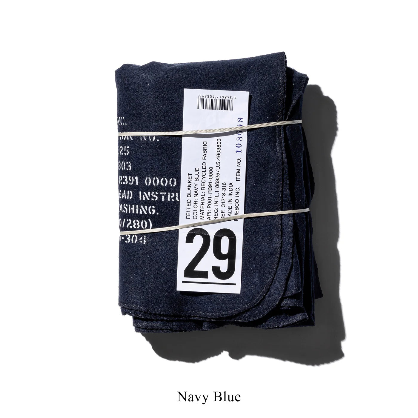PUEBCO FELTED BLANKET - NAVY BLUE