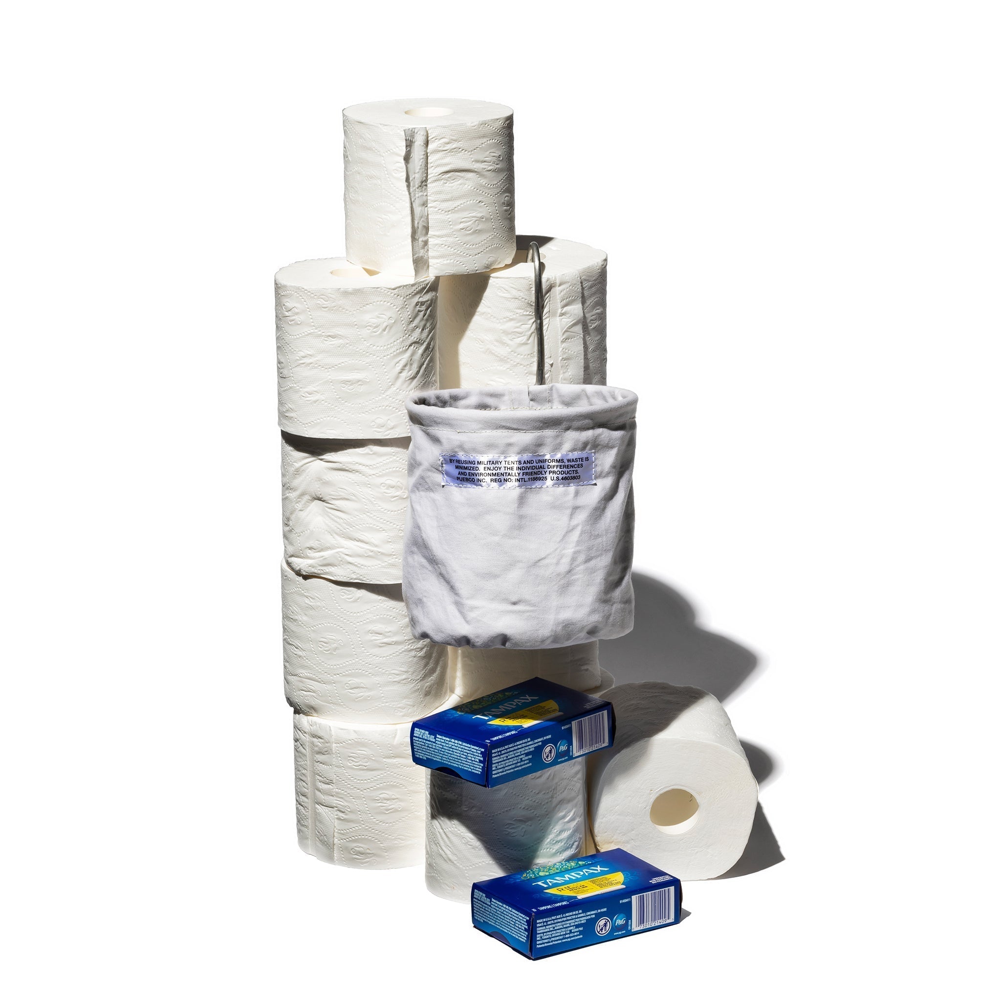 PUEBCO VINTAGE MATERIAL HOOK BASKET / Medium