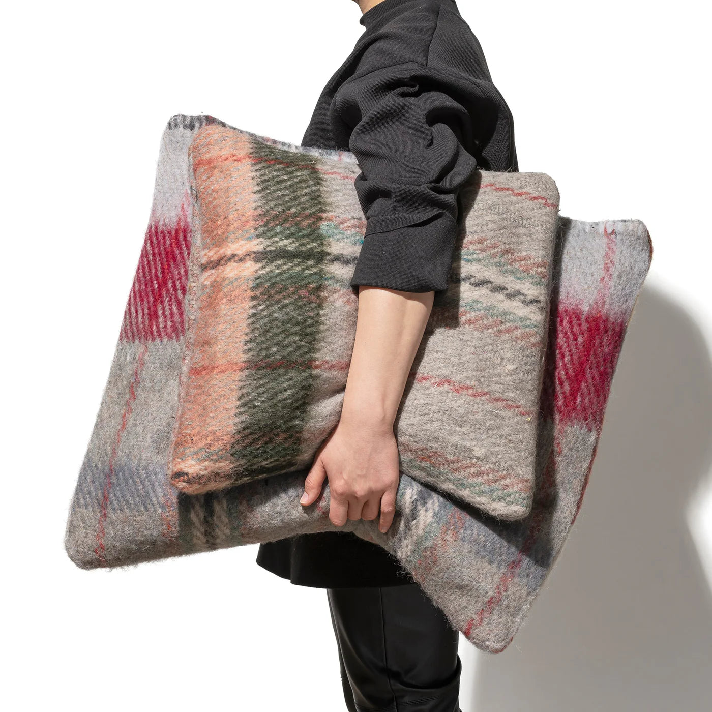 PUEBCO RECYCLED WOOL MIX CUSHION COVER - ASSORTED COLOR