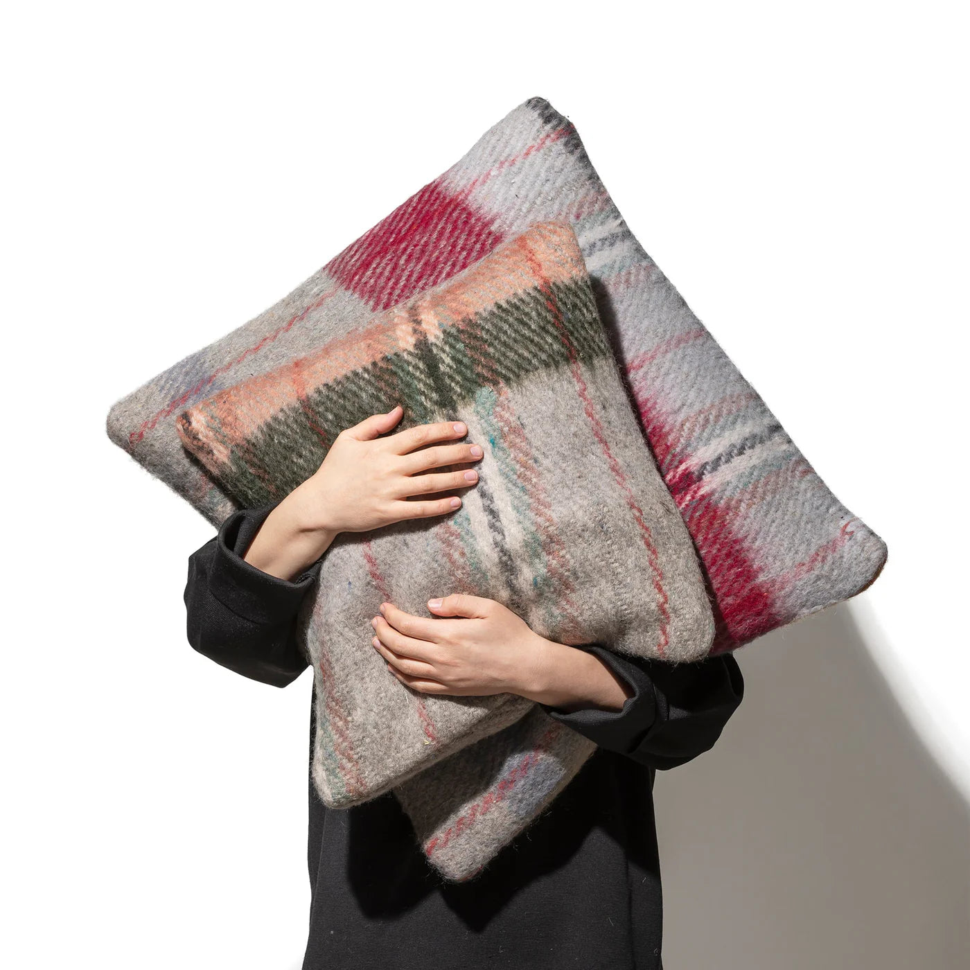 PUEBCO RECYCLED WOOL MIX CUSHION COVER - ASSORTED COLOR