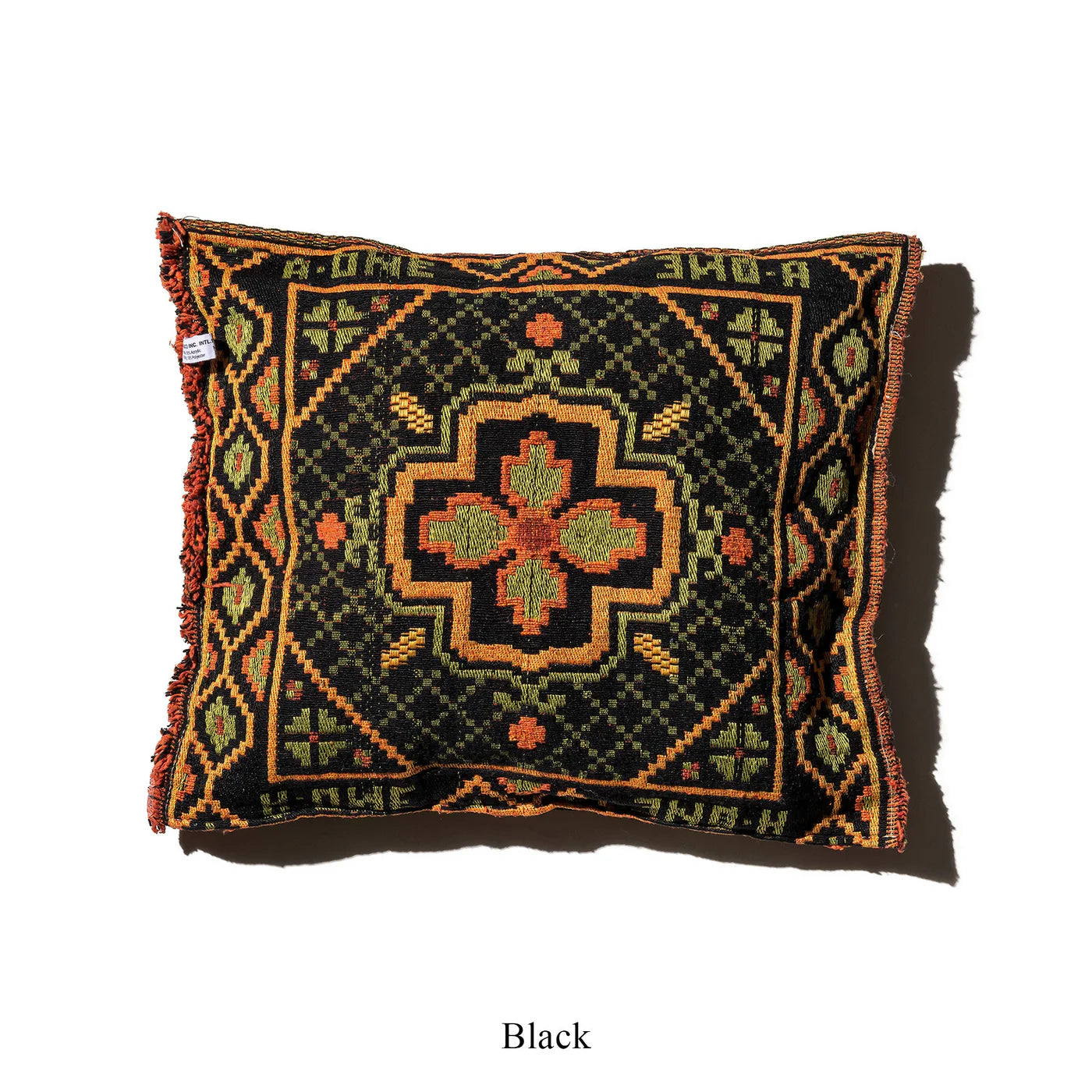 PUEBCO HYBRID INDIAN CUSHION - BLACK