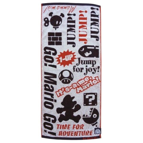 MARUSHIN SUN HEART MARIO GO GO MARIO FACE TOWEL - MULTICOLOR