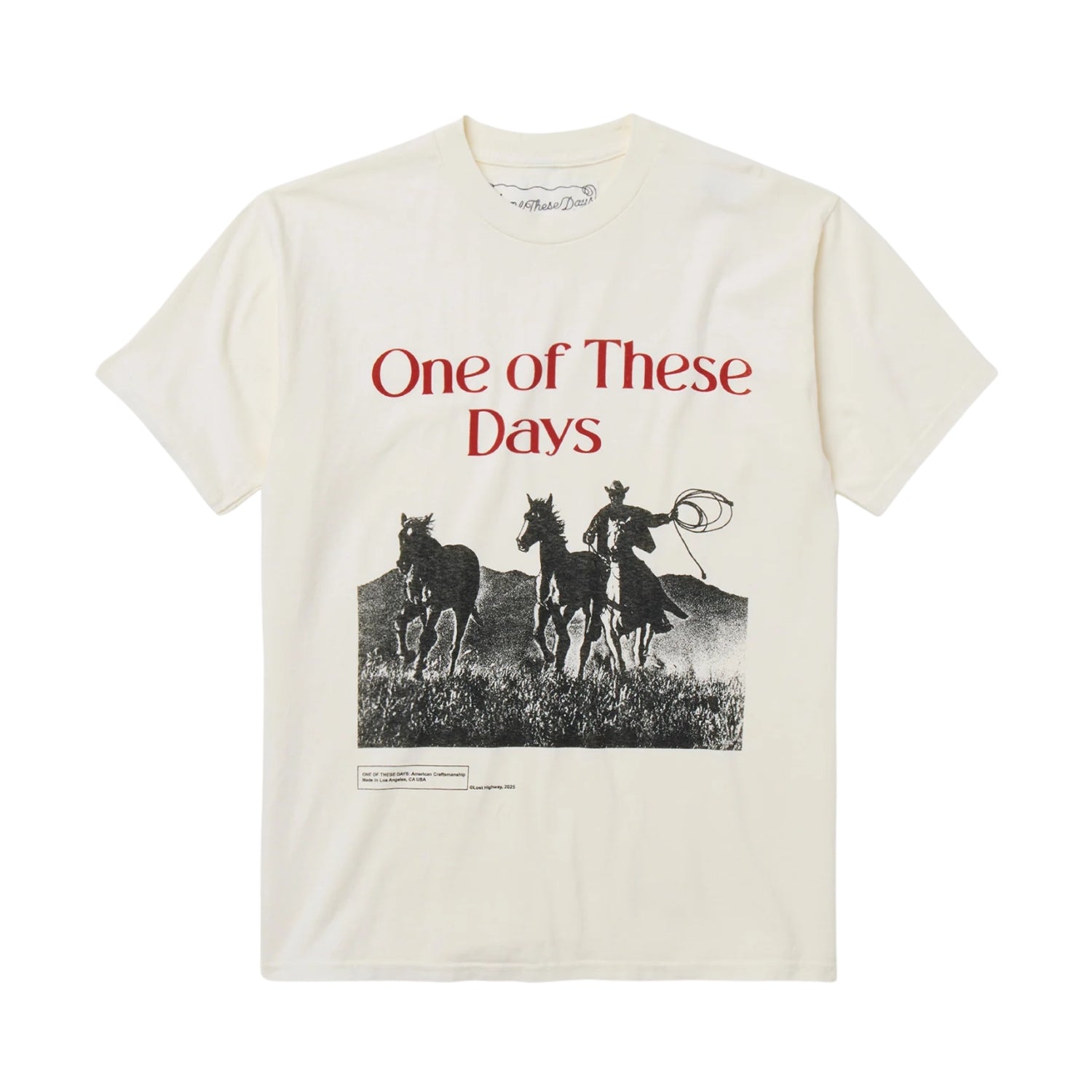 ONE OF THESE DAYS ACROSS THE PLAINS TEE - BONE
