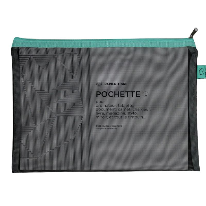 PAPIER TIGRE POCHETTE MESH L - NOIR