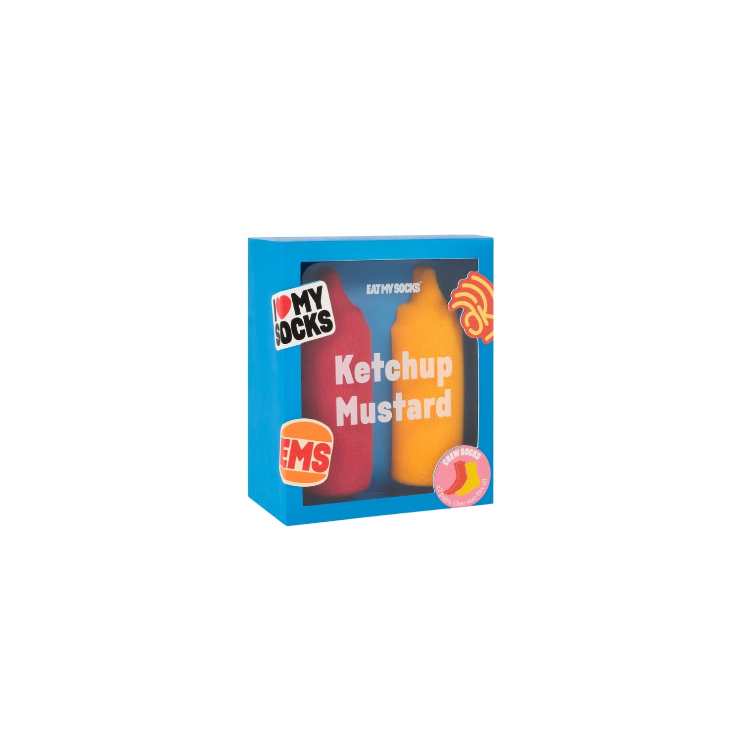 EAT MY SOCKS KETCHUP&MUSTARD 2 - RED/MUSTARD