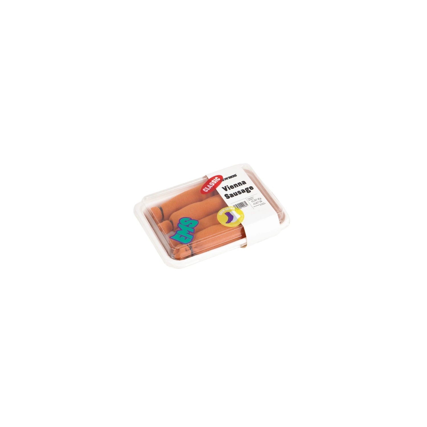 EAT MY SOCKS VIENNA SAUSAGE_2 - ORANGE/WHITE