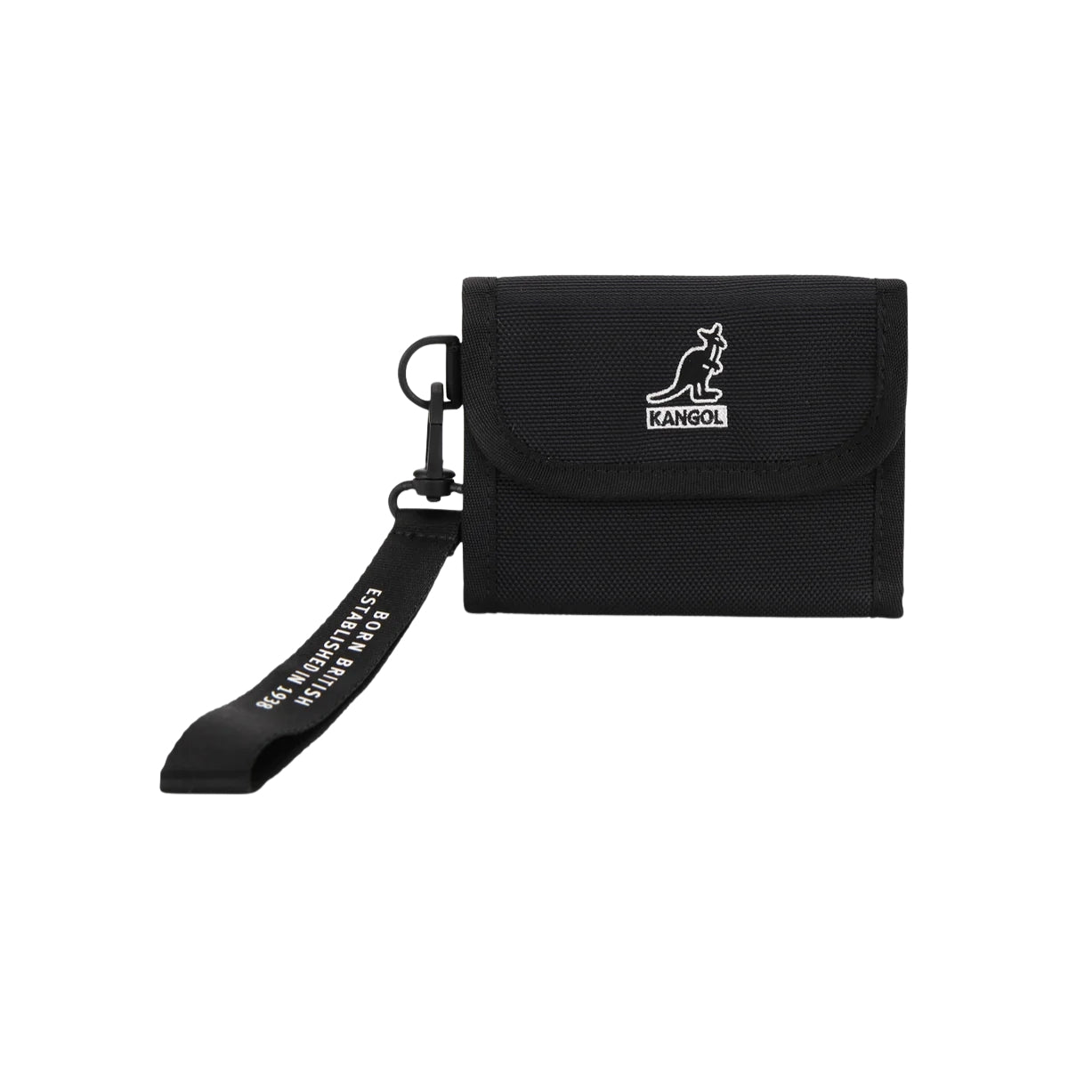 KANGOL EPIK FLACH III FOLDING WALLET - BLACK