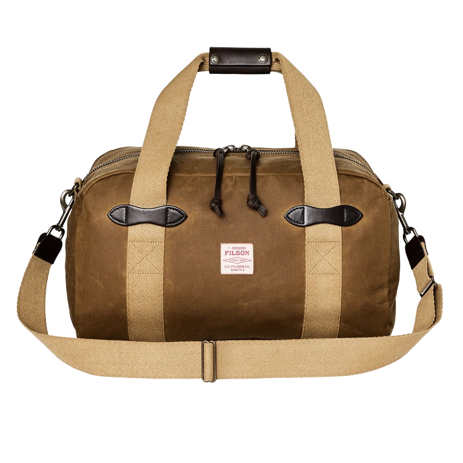 FILSON SMALL TIN CLOTH DUFFLE BAG - DARK TAN
