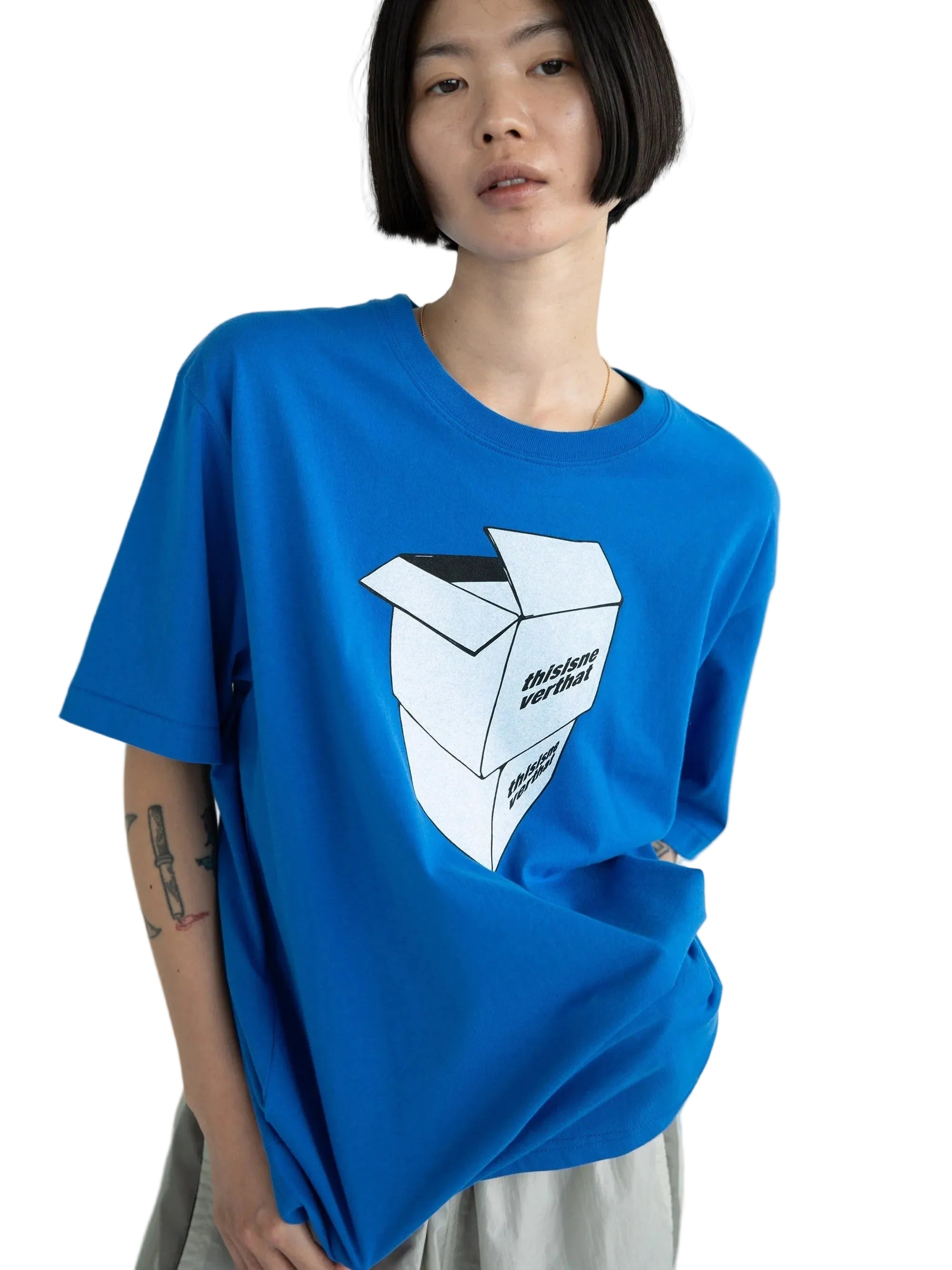THISISNEVERTHAT 2 PARCELS TEE - BLUE