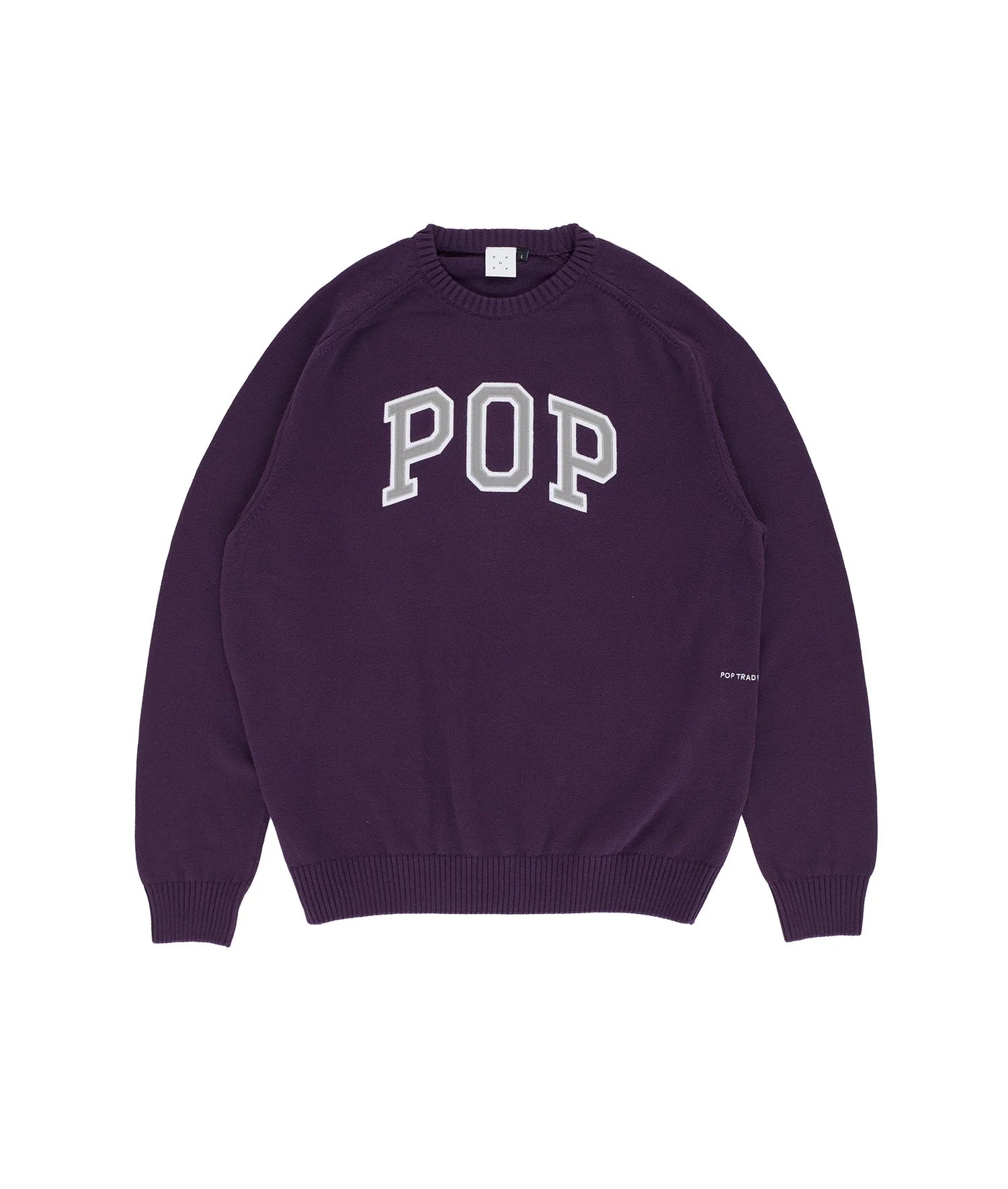 POP TRADING COMPANY ARCH KNITTED CREWNECK - MYSTERIOSO