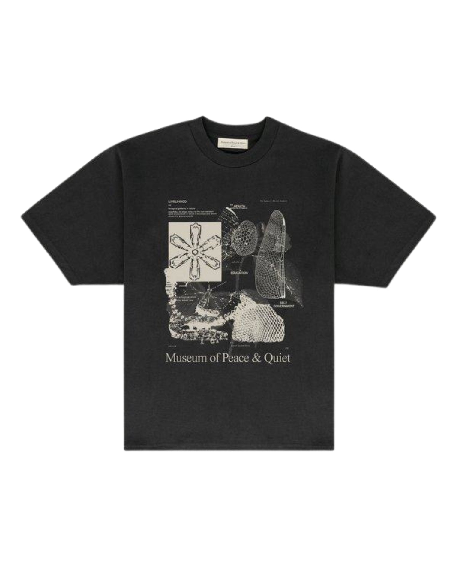 MUSEUM OF PEACE & QUIET FIBONACCI T-SHIRT - BLACK