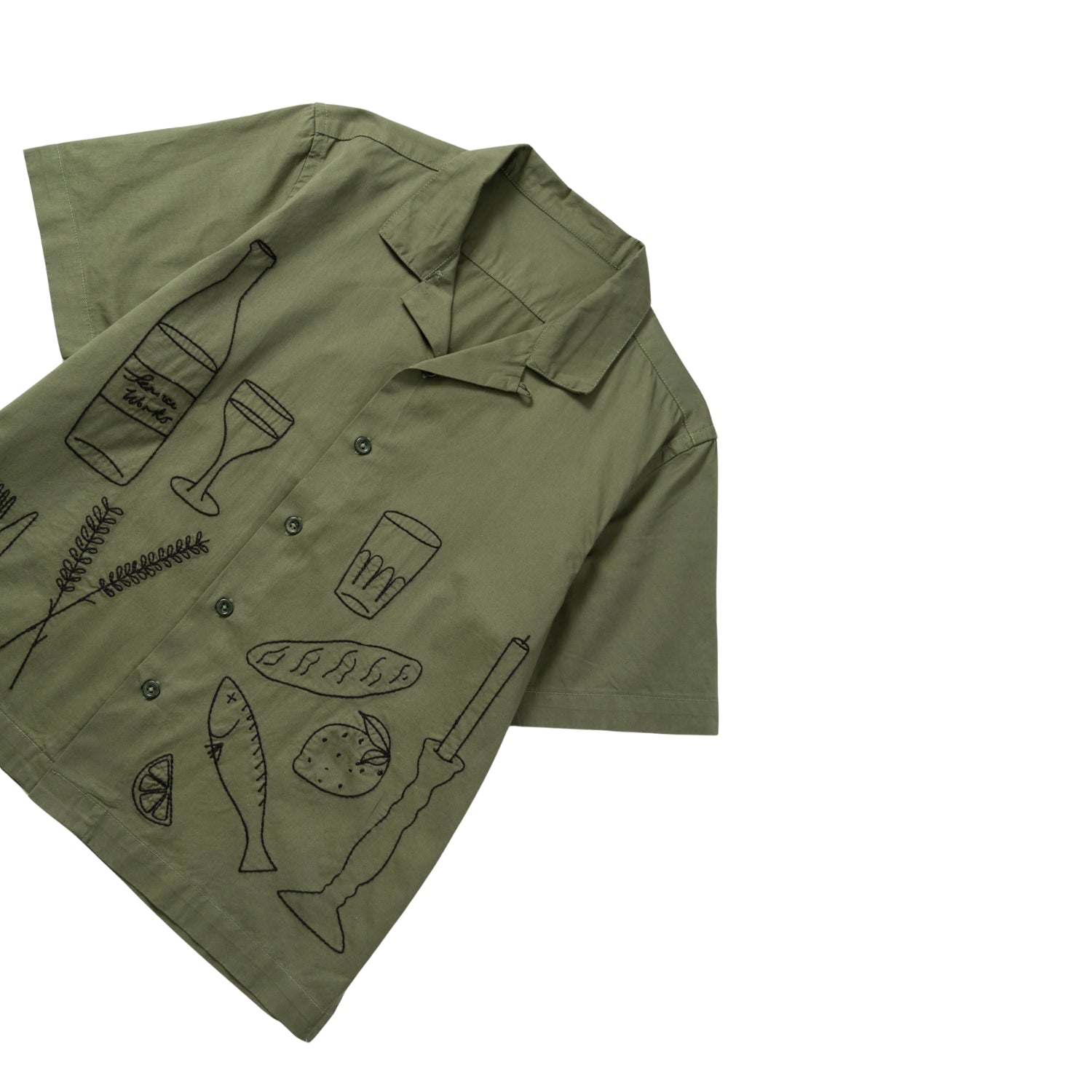 SERVICE WORKS LIGHT TWILL PICNIC SHIRT - OLIVE