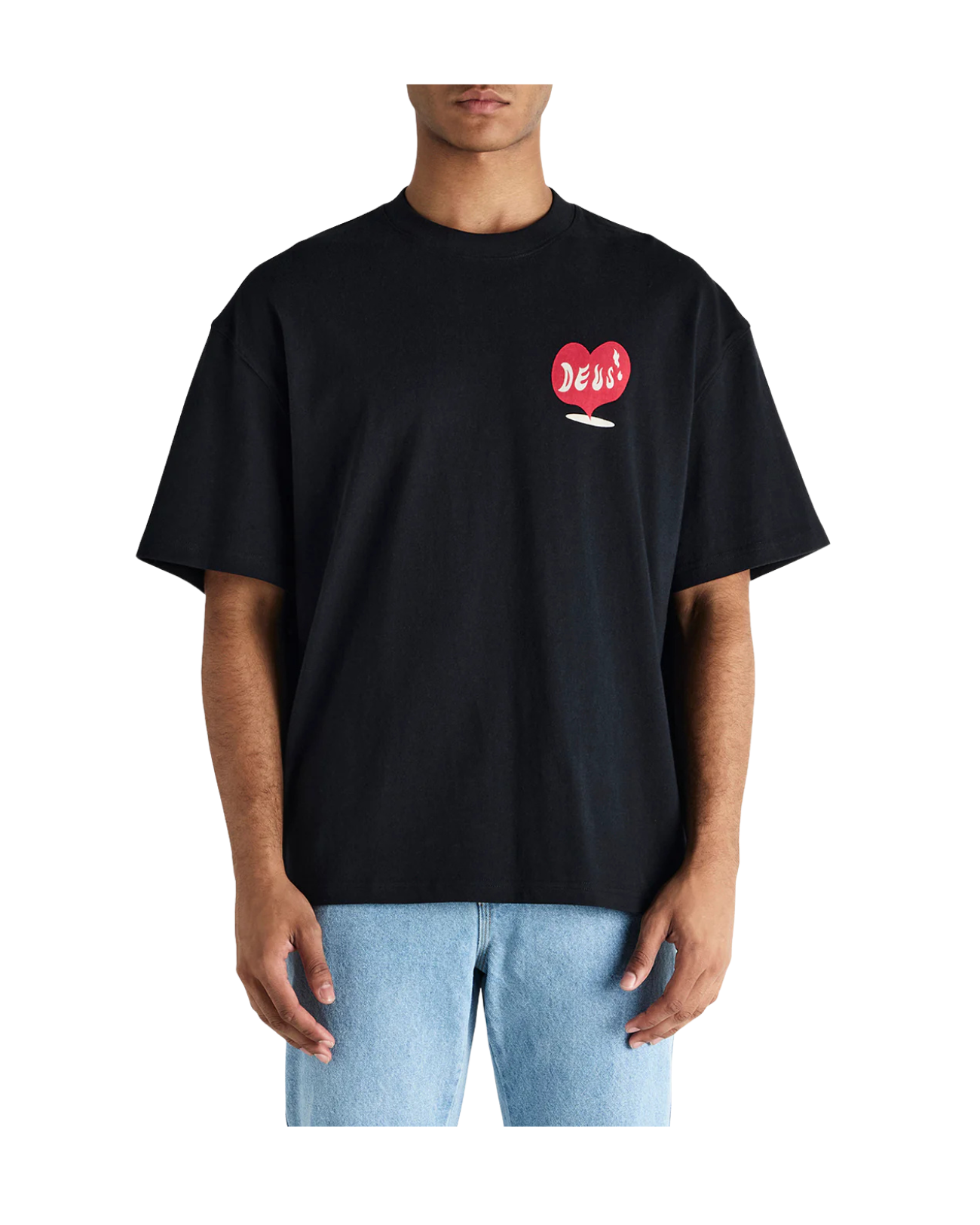 DEUS EX MACHINA DEEP CUT TEE - BLACK