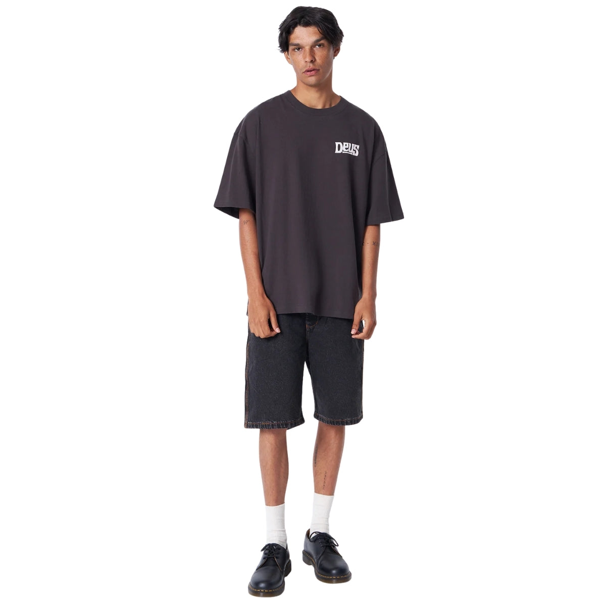 DEUS EX MACHINA SOUNDWORM TEE - ANTHRACITE