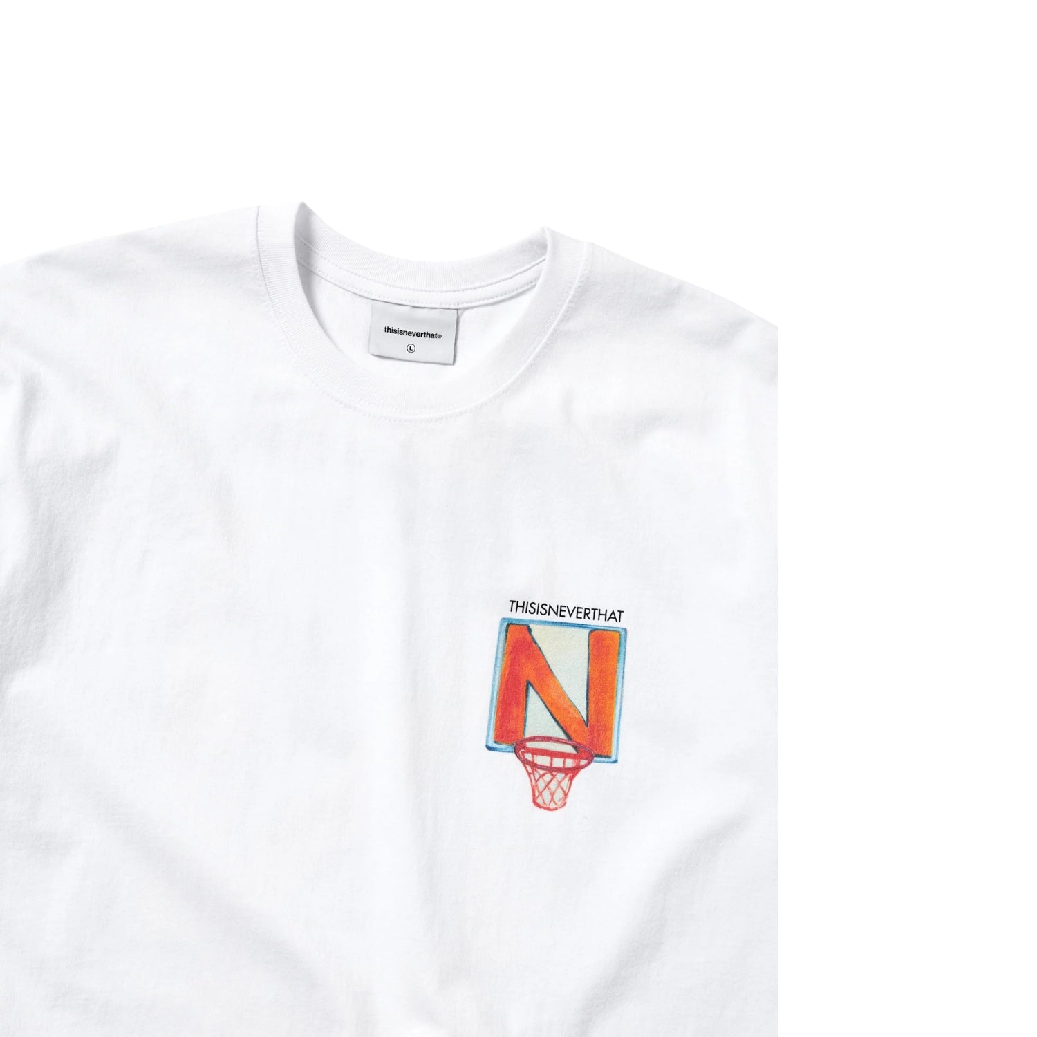 THISISNEVERTHAT N BASKETBALL HOOP TEE - WHITE