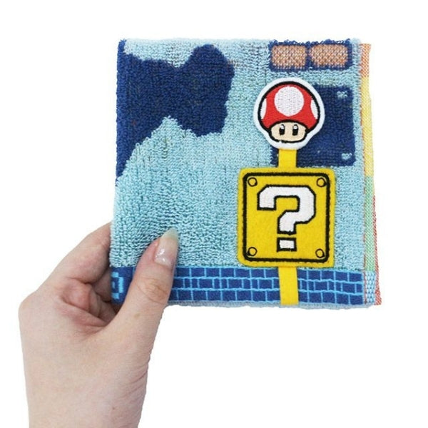 MARUSHIN SUN HEART SUPER MARIO QUESTION BLOCK MINI TOWEL - MULTICOLOR