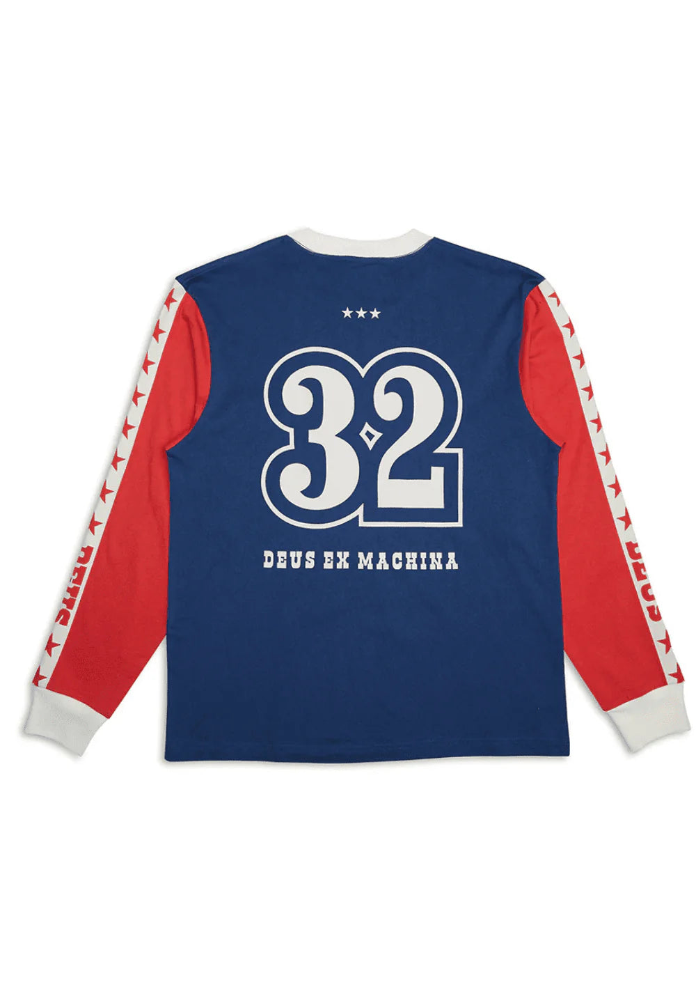 DEUS EX MACHINA ROUND UP LS T-SHIRT - RED-BLUE