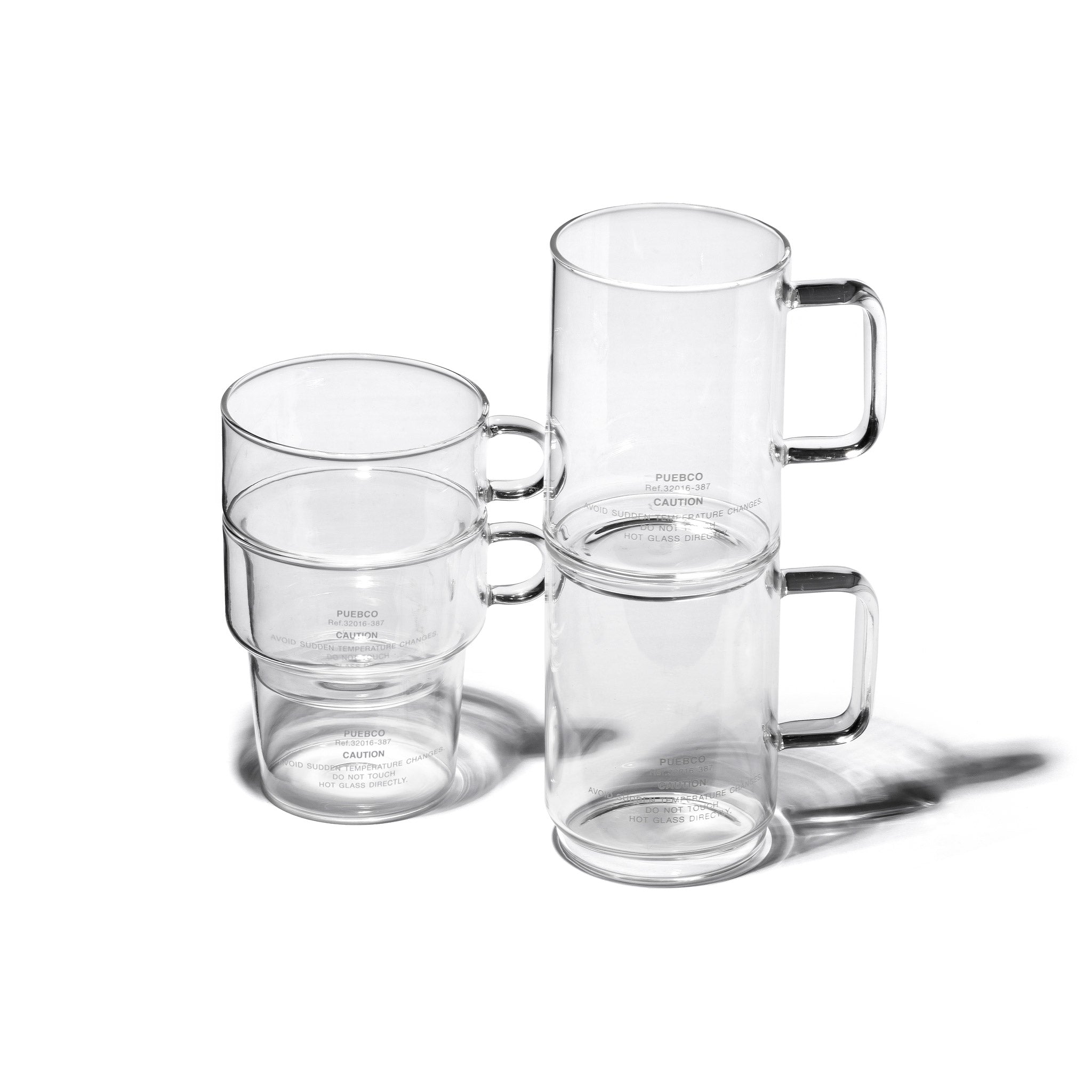 PUEBCO BOROSILICATE GLASS MUG / Shallow Stacking