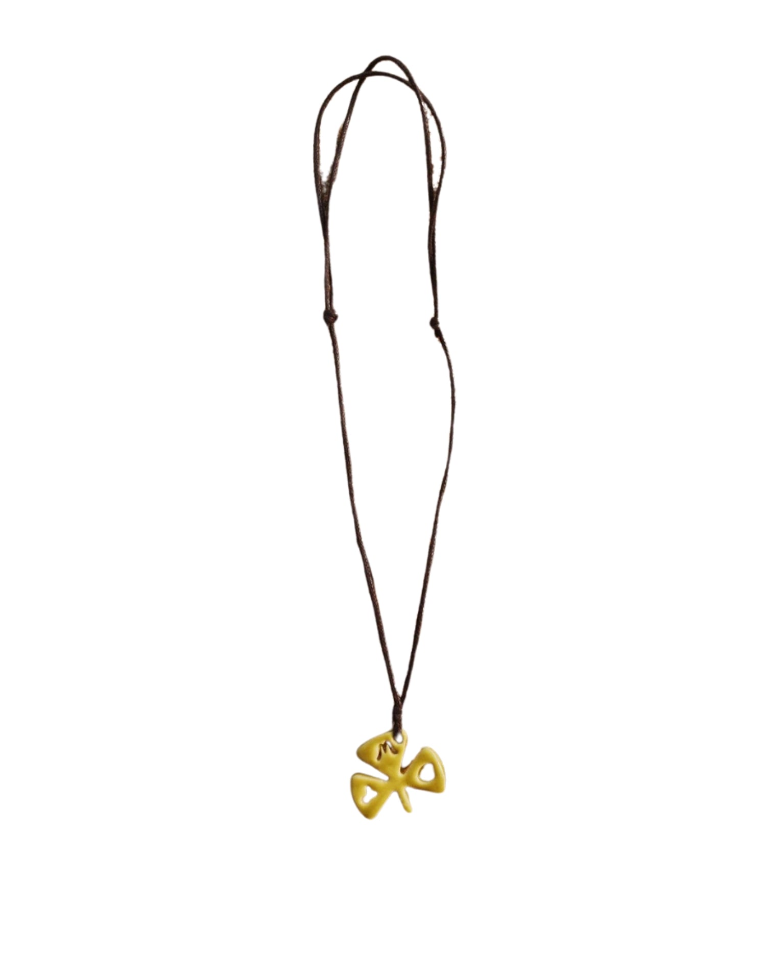 LOCAL MADE GOODS CLOVER CERAMIC NECKLACE - LIME