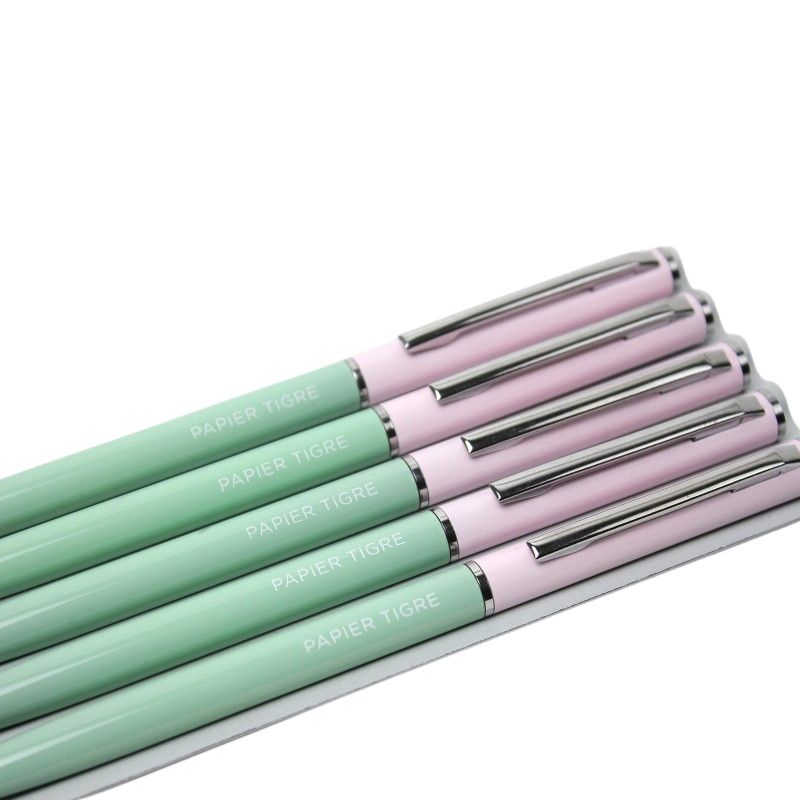 PAPIER TIGRE BALLPOINT PEN - SOFT PINK/GREEN