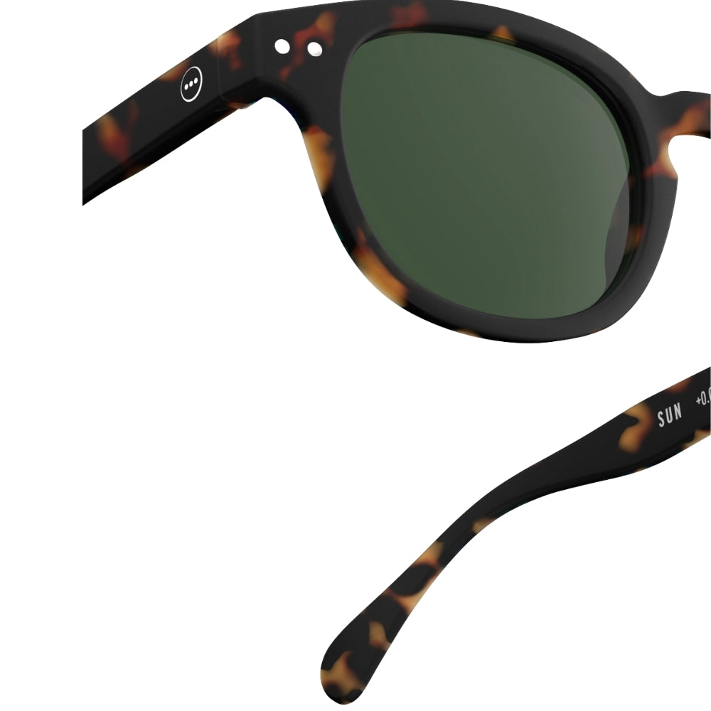 IZIPIZI SUN C TORTOISE GREEN LENSES - TORTOISE