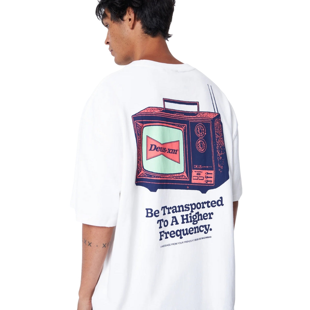 DEUS EX MACHINA TV PARTY TEE - VINTAGE WHITE