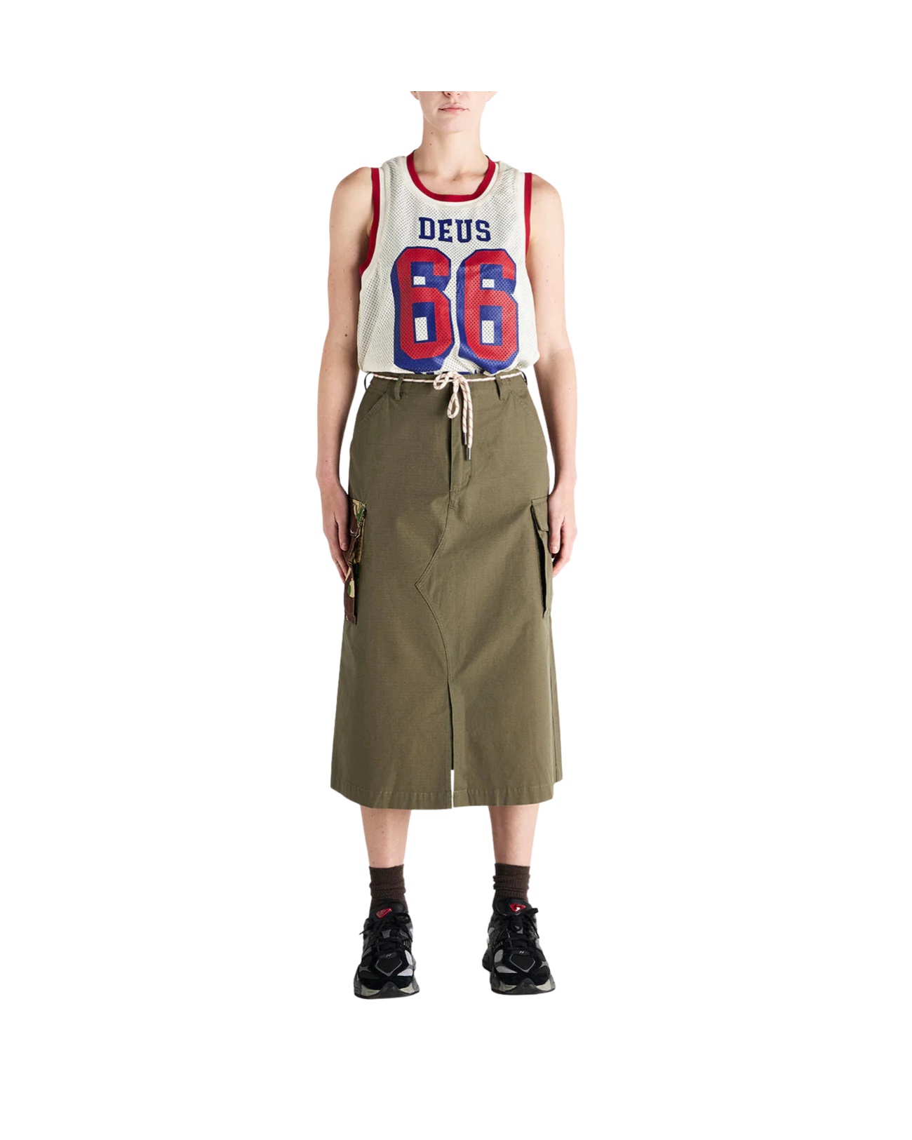 DEUS EX MACHINA ARTS & CRAFTS SKIRT - BURNT OLIVE