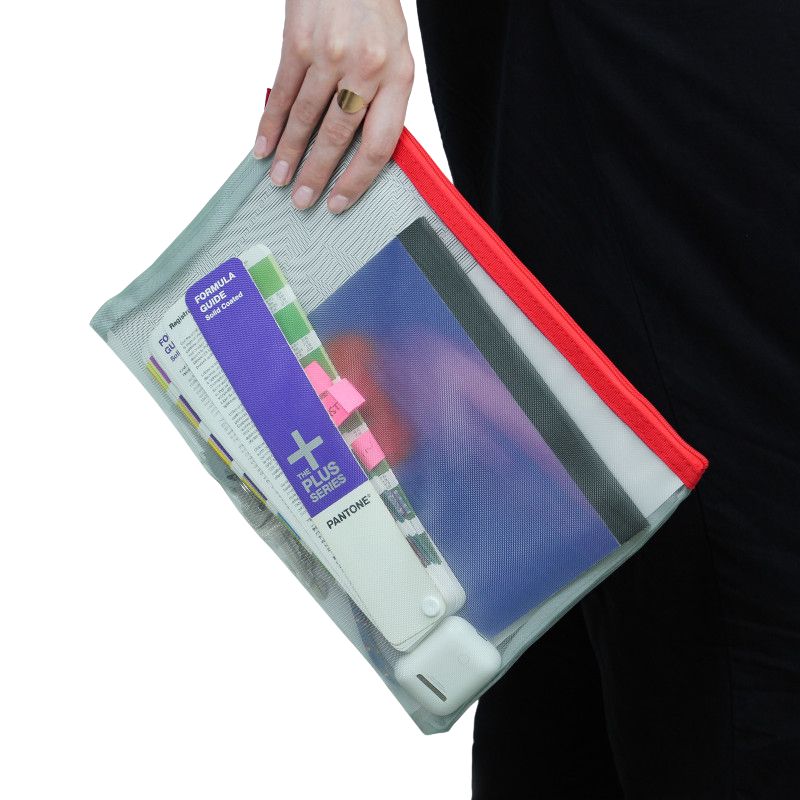 PAPIER TIGRE POCHETTE MESH L - VERT D'EAU