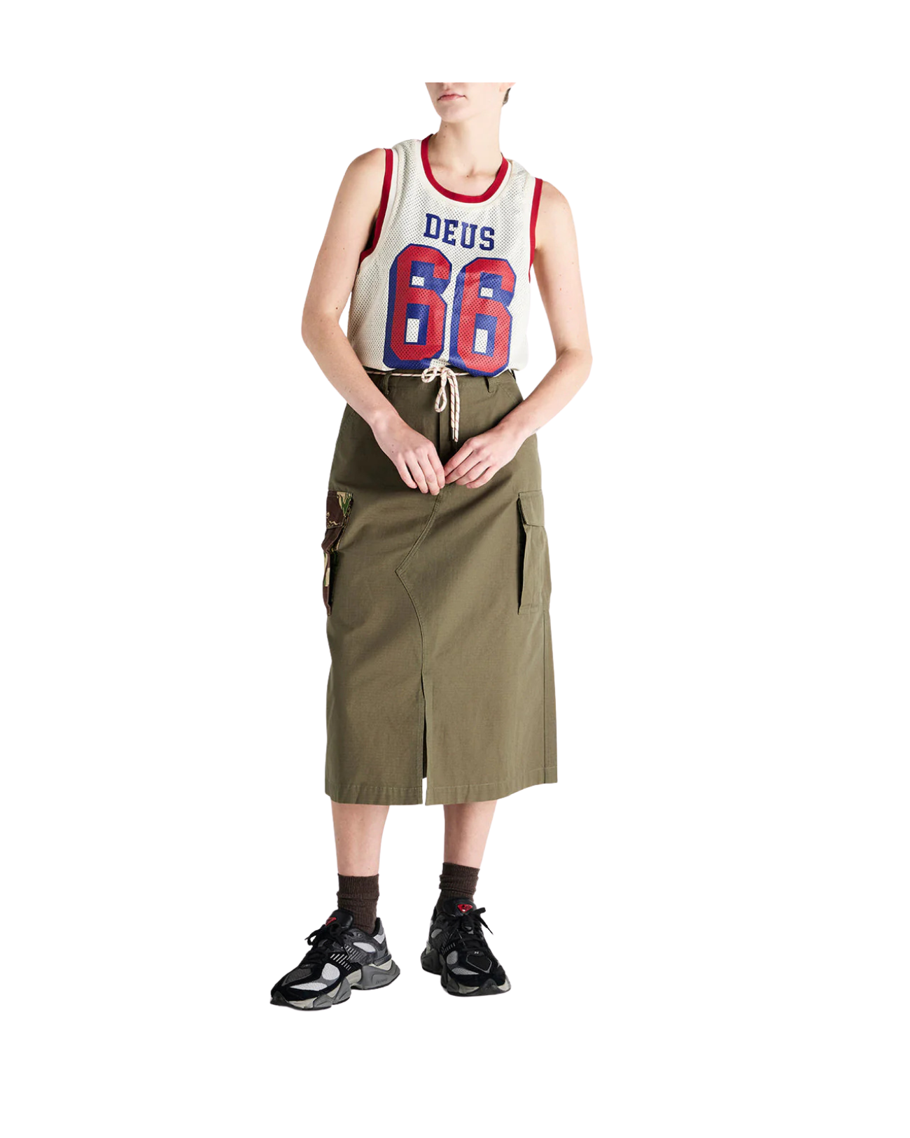 DEUS EX MACHINA ARTS & CRAFTS SKIRT - BURNT OLIVE