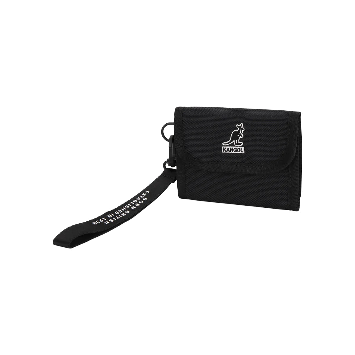 KANGOL EPIK FLACH III FOLDING WALLET - BLACK