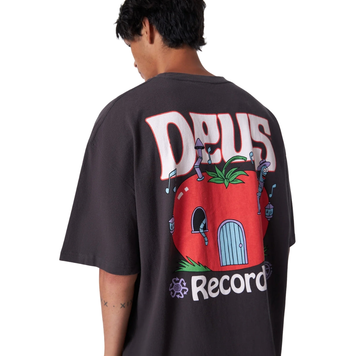 DEUS EX MACHINA SOUNDWORM TEE - ANTHRACITE