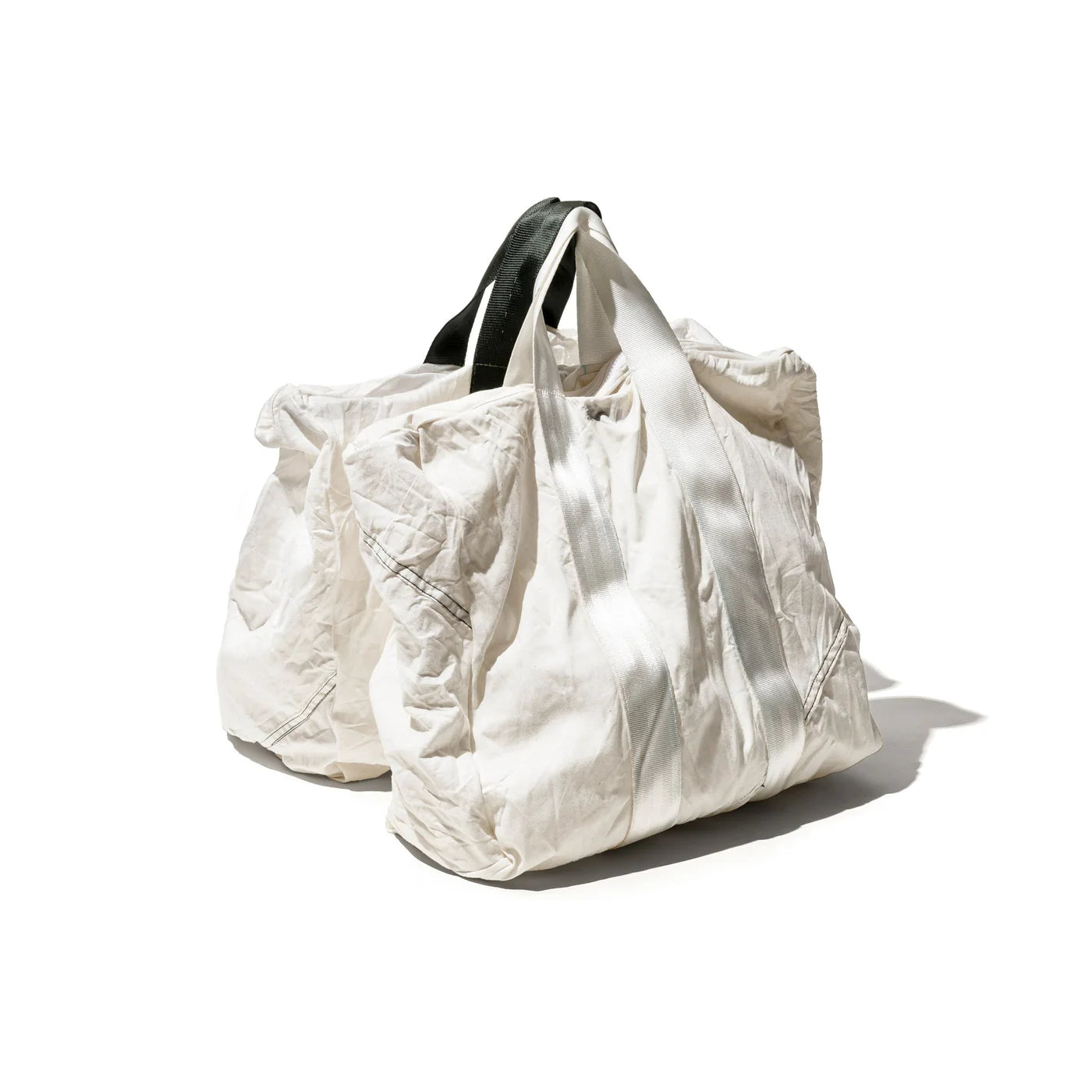 PUEBCO VINTAGE PARACHUTE TOTE BAG - WHITE BELT
