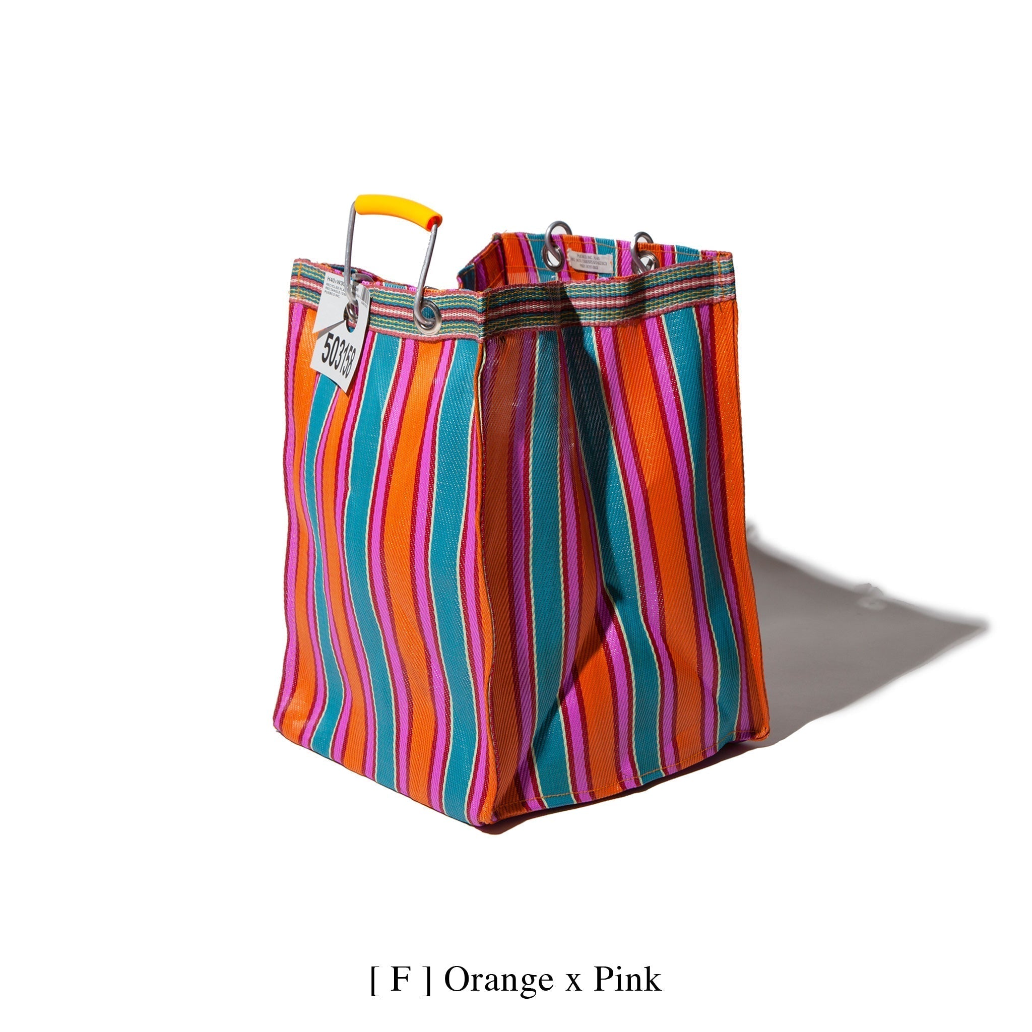PUEBCO RECYCLED PLASTIC STRIPE BAG / Rectangle D26