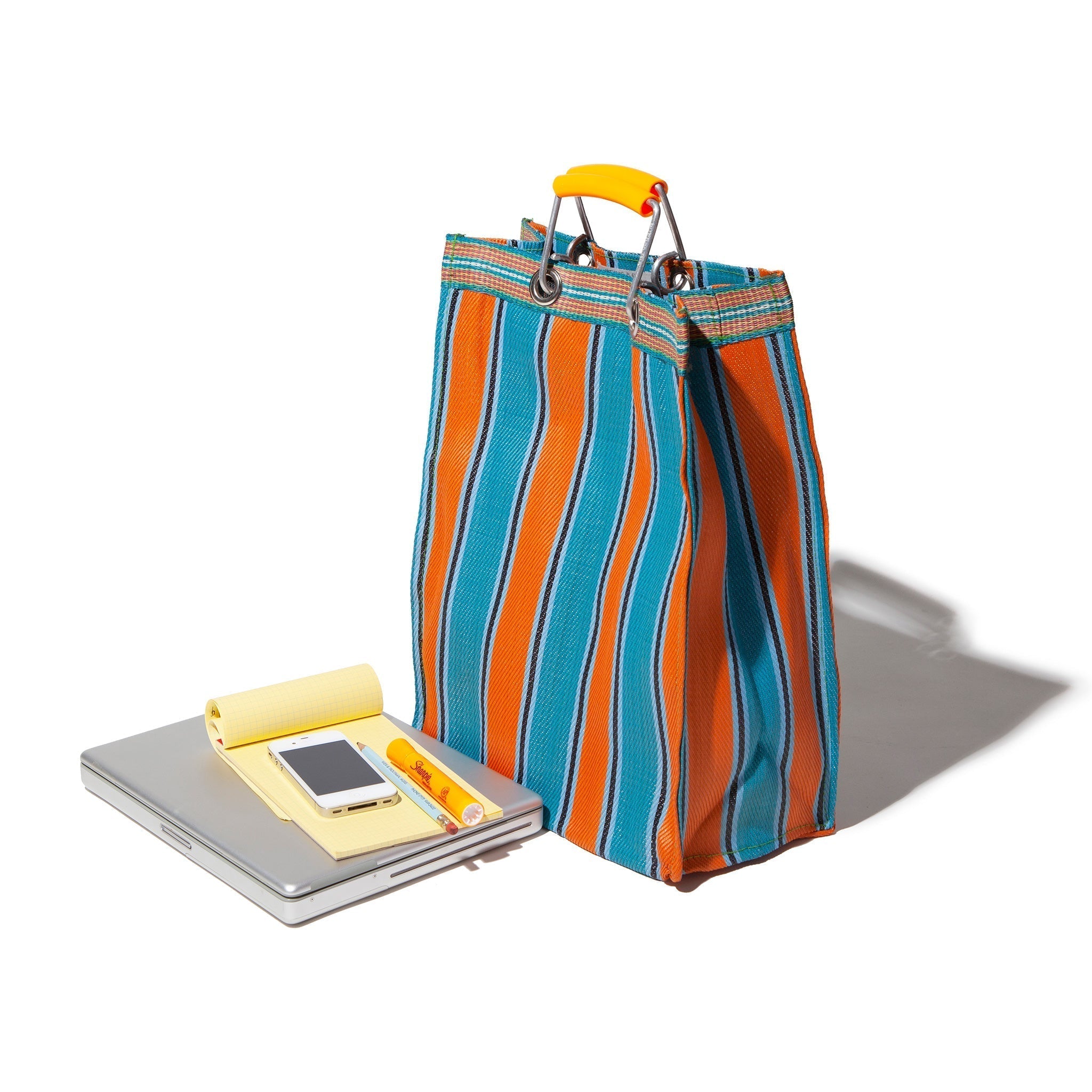 PUEBCO RECYCLED PLASTIC STRIPE BAG / Rectangle D15
