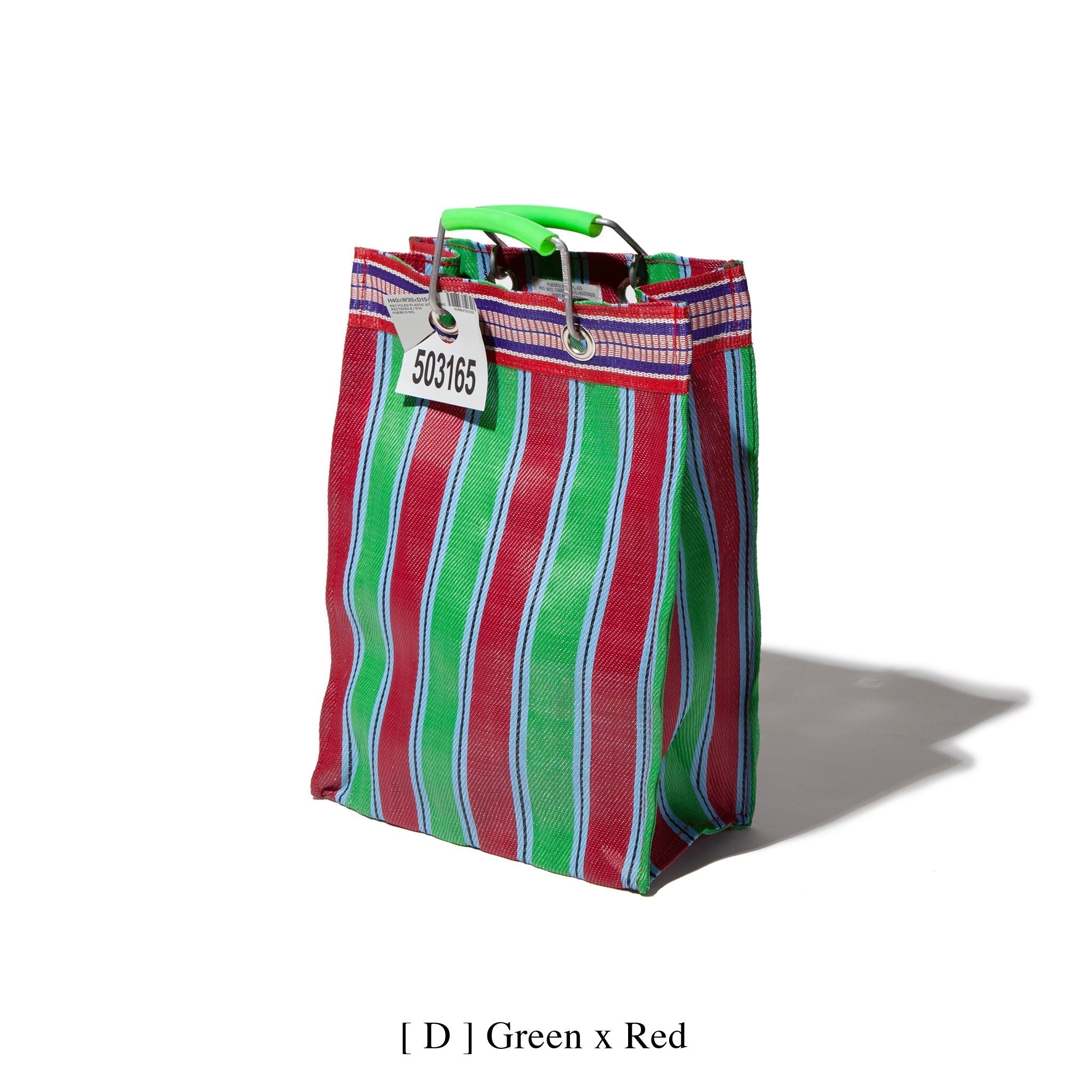PUEBCO RECYCLED PLASTIC STRIPE BAG / Rectangle D15