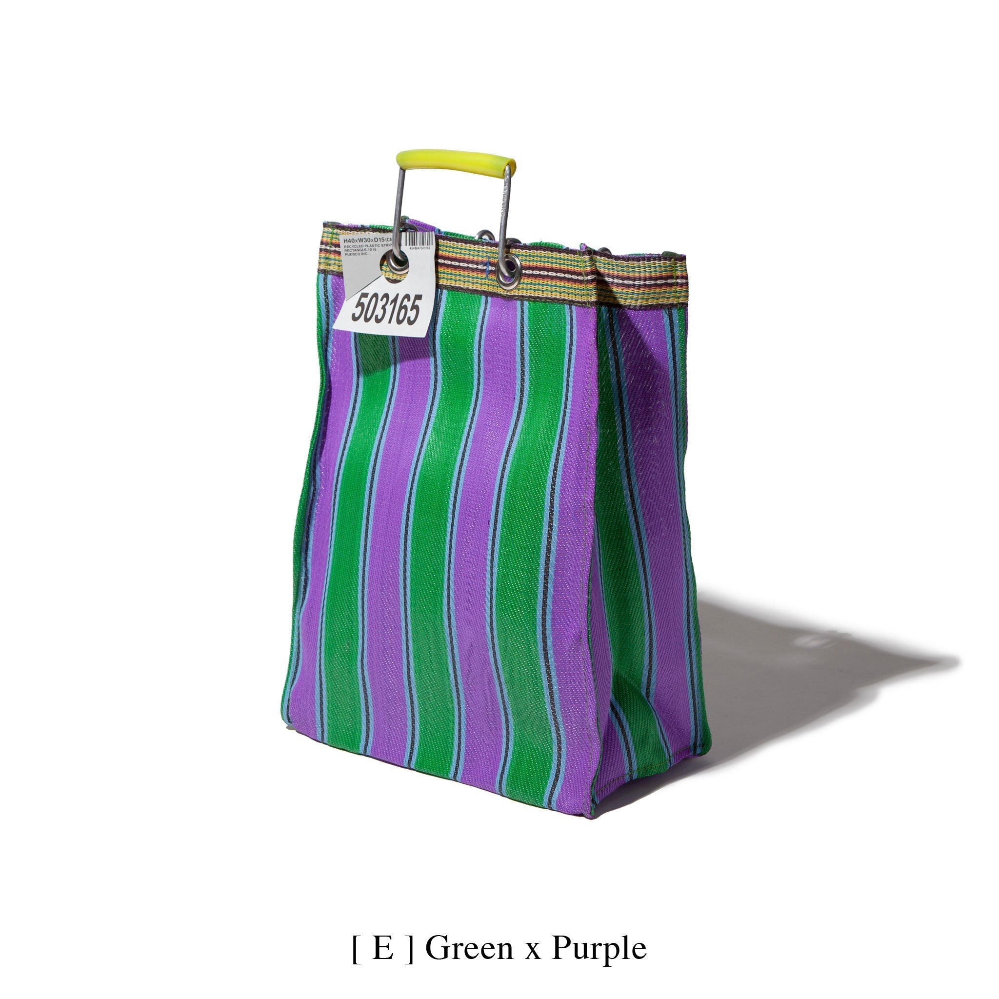 PUEBCO RECYCLED PLASTIC STRIPE BAG / Rectangle D15