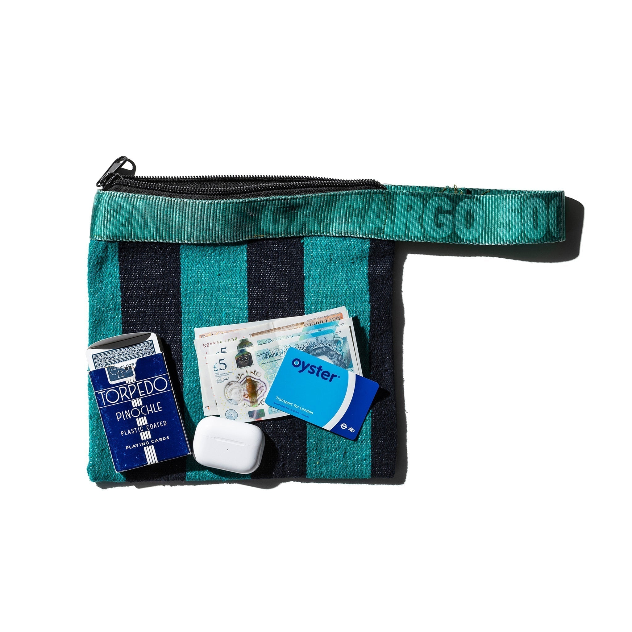 PUEBCO RUG POUCH / Turquoise x Navy Blue