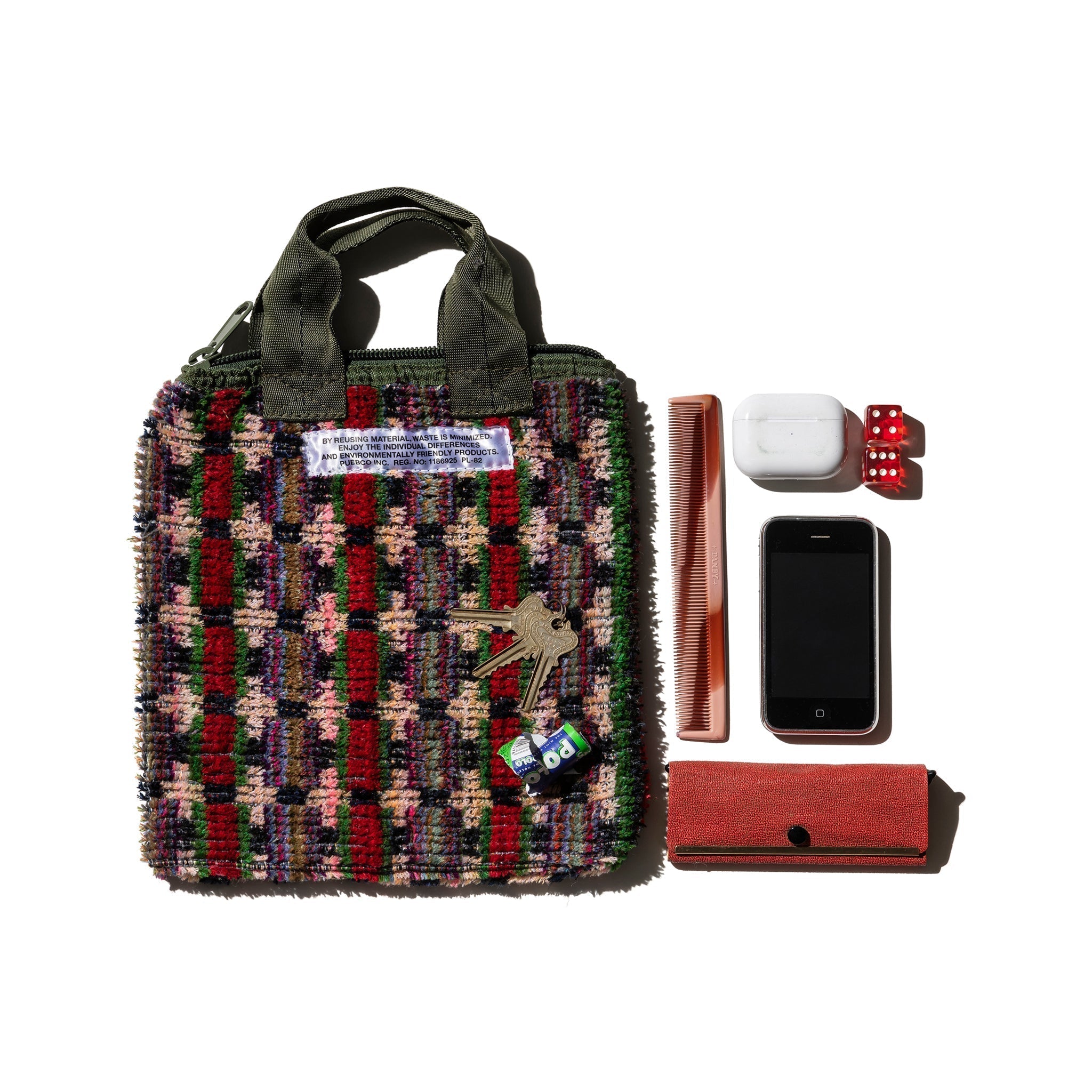 PUEBCO TRUCK SEAT FABRIC SMALL TOTE