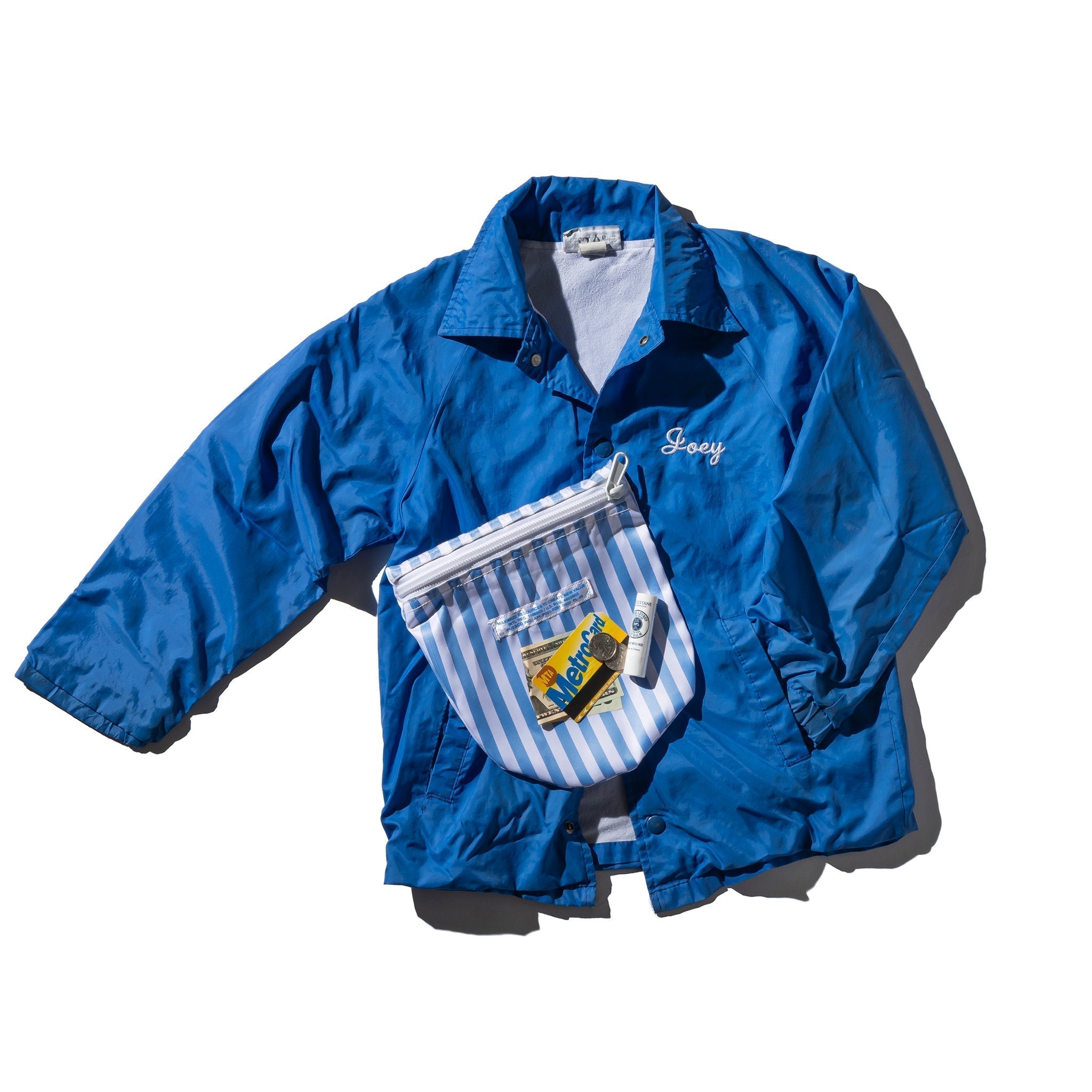 PUEBCO SCHOOL TIE FABRIC SEMICIRCLE POUCH