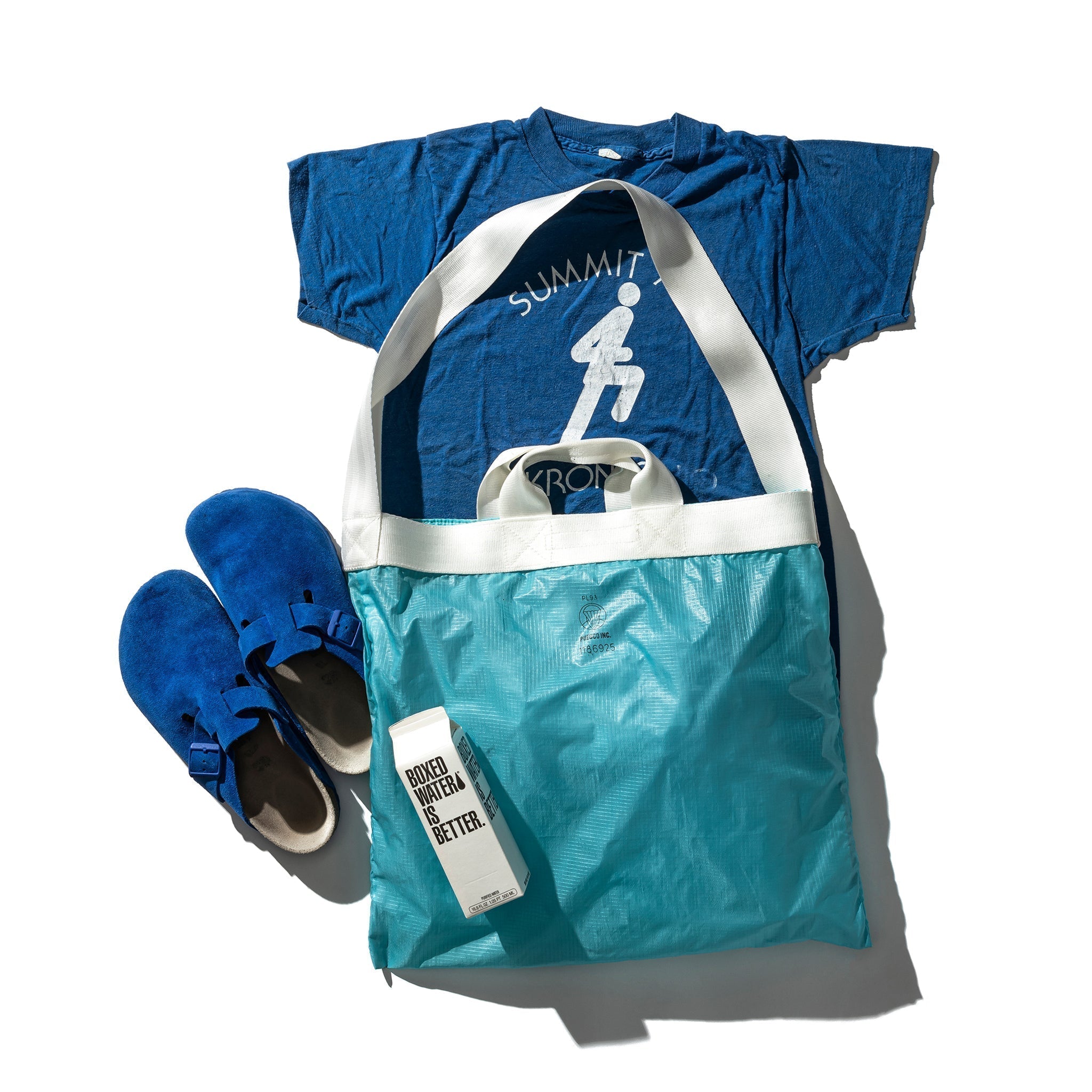 PUEBCO VINTAGE PARACHUTE LIGHT 2-WAY BAG / Blue