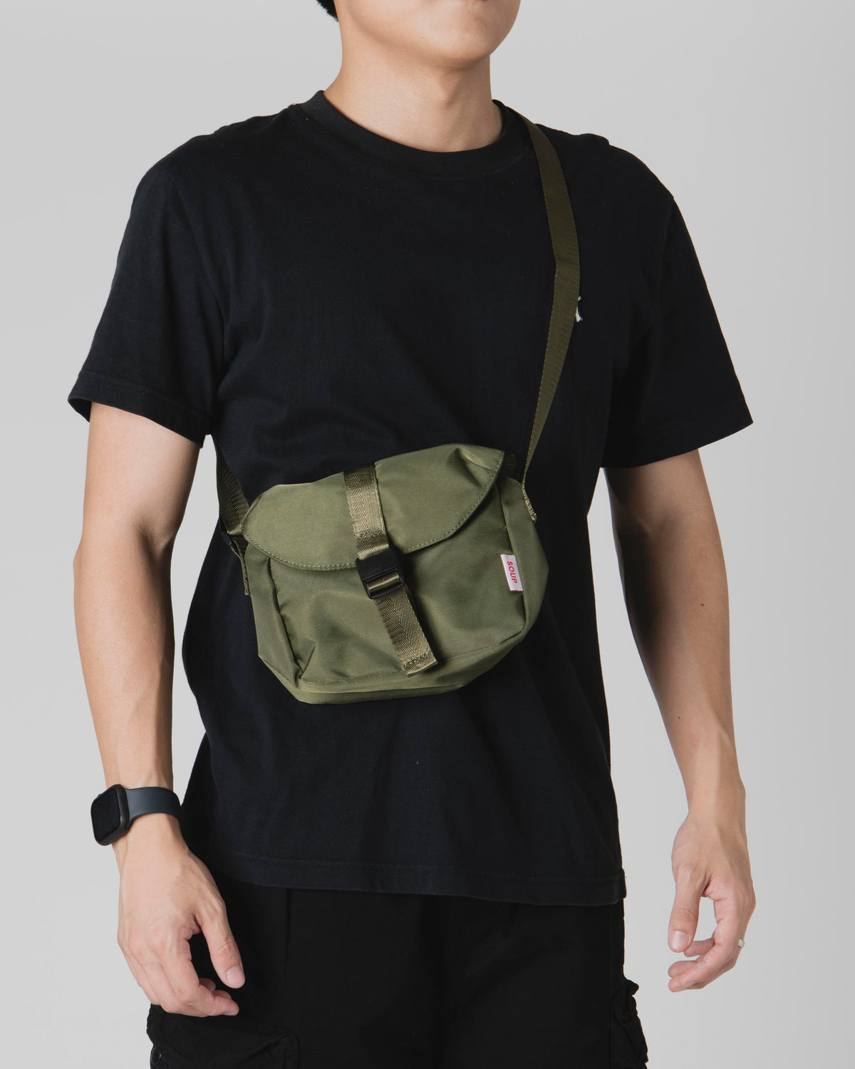 SOUP POSTMAN SHOULDER BAG - GREEN KHAKI