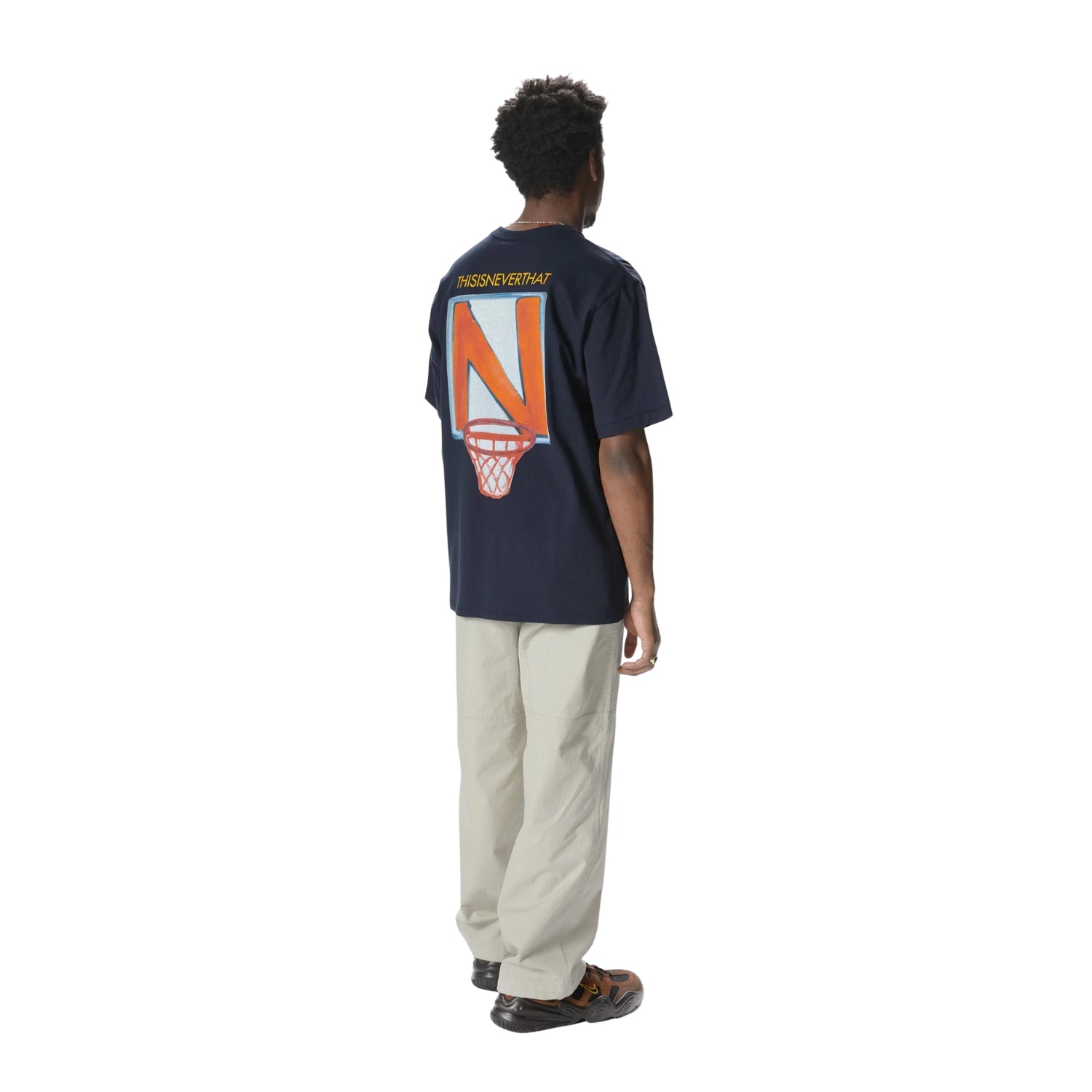 THISISNEVERTHAT N BASKETBALL HOOP TEE - NAVY