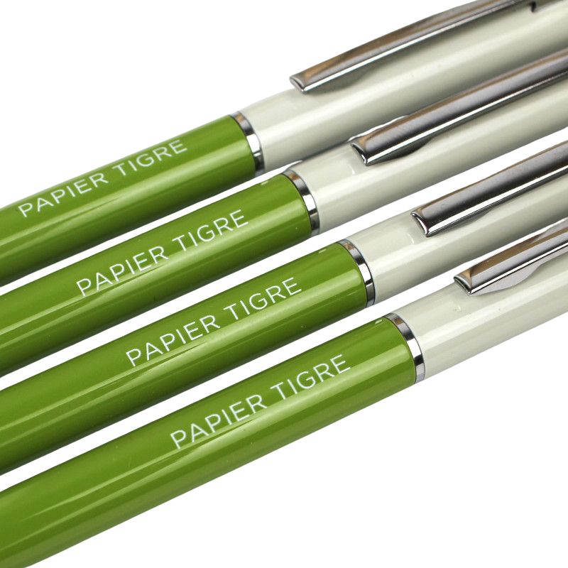 PAPIER TIGRE BALLPOINT PEN - OLIVE/MOON