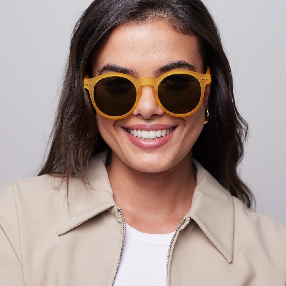 IZIPIZI SUN M YELLOW HONEY GREEN LENSES - YELLOW HONEY