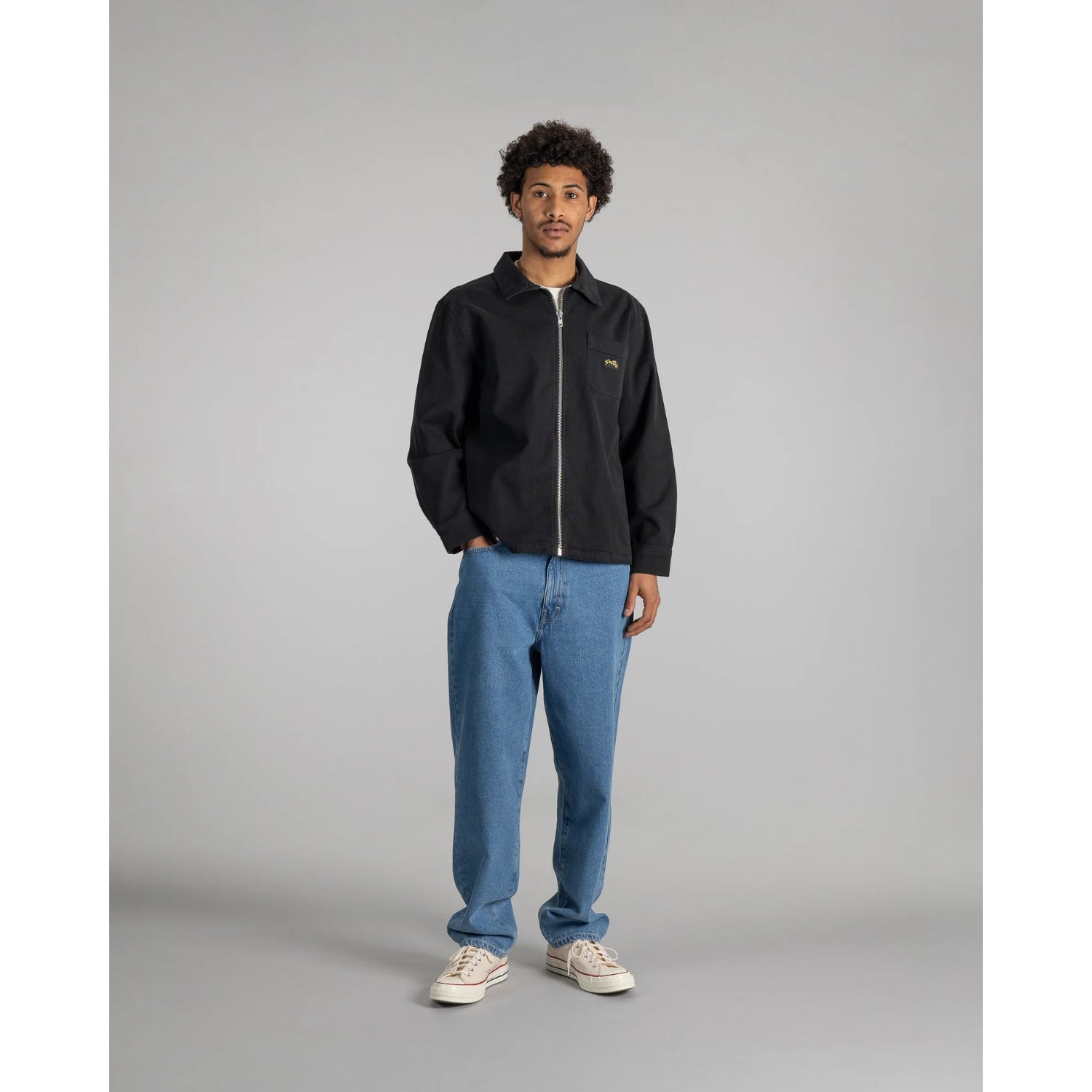 STAN RAY ZIP SHIRT - WASHED BLACK CANVAS