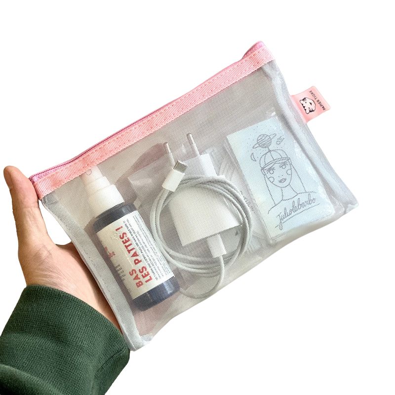 PAPIER TIGRE POCHETTE MESH S - BUBBLEGUM