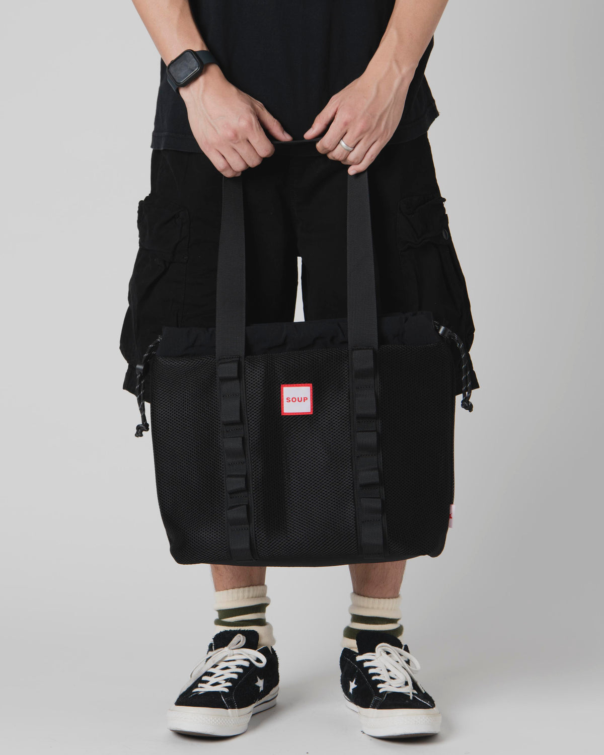 SOUP DAILY SHOPPER TOTE - BLACK